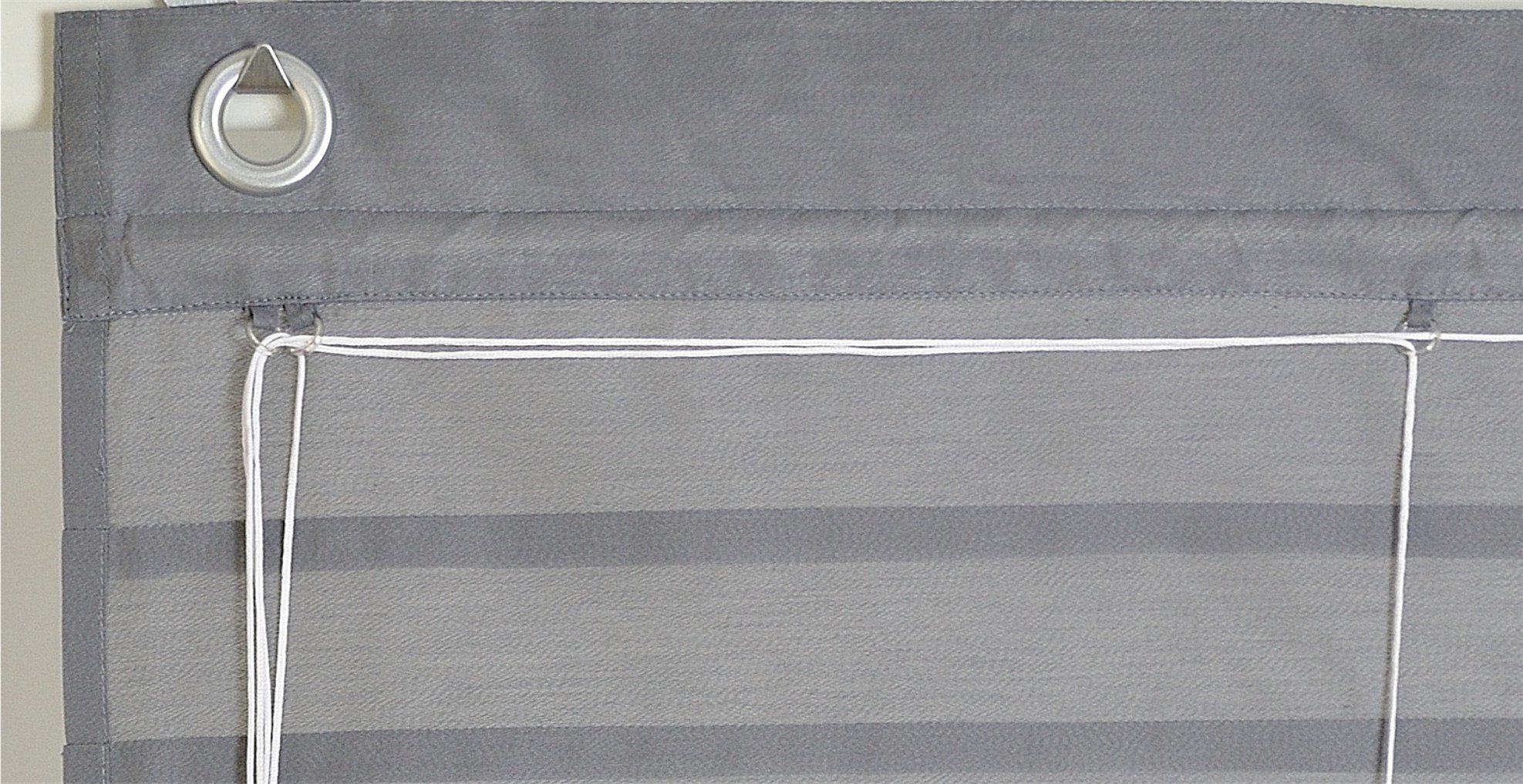 Kutti Romeins rolgordijn Kessy bies halftransparant, katoen, polyester, op te hangen met haken (1 stuk)