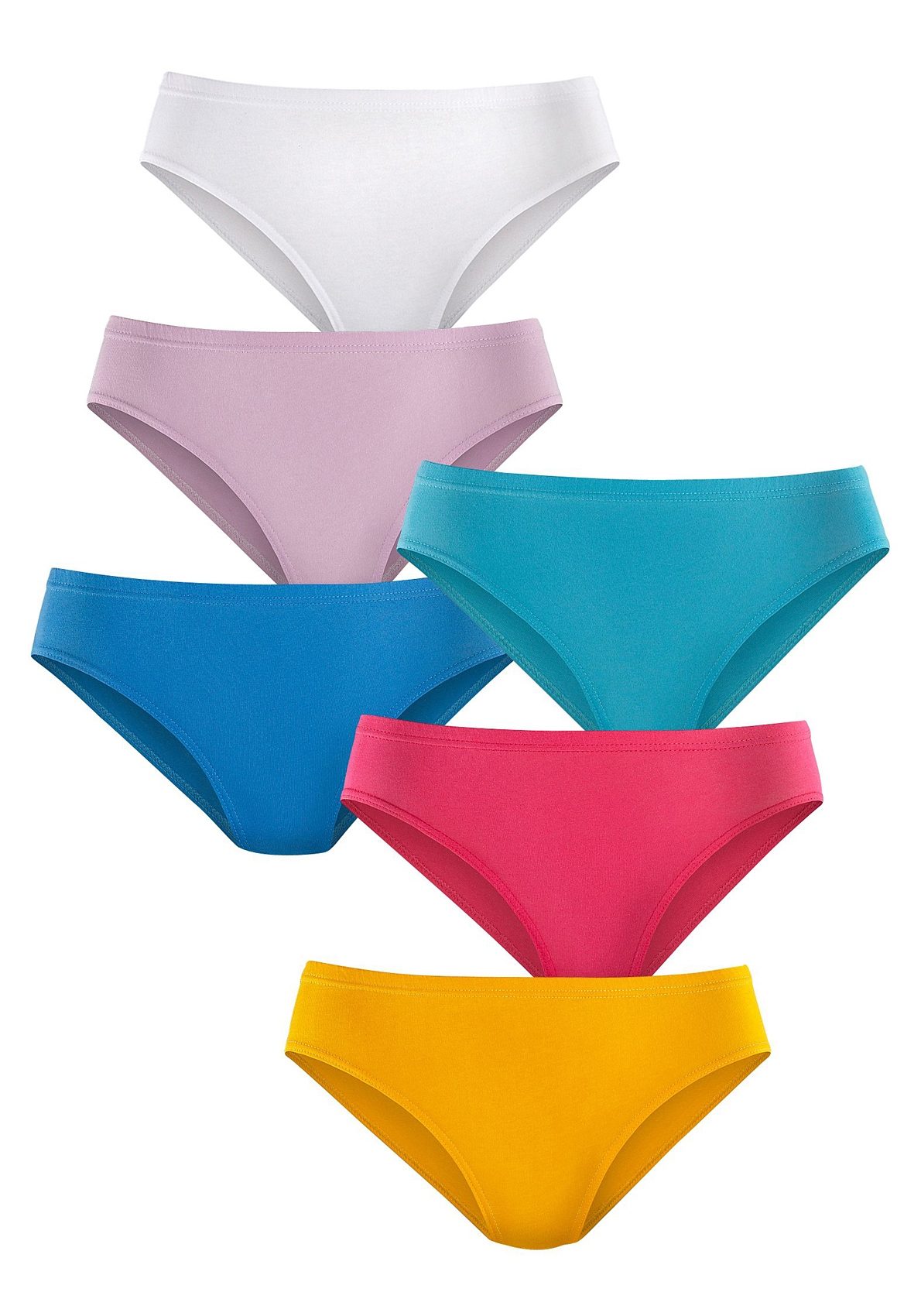 Petite fleur Jazz-hipsters van puur katoen (6 stuks, Set van 6)