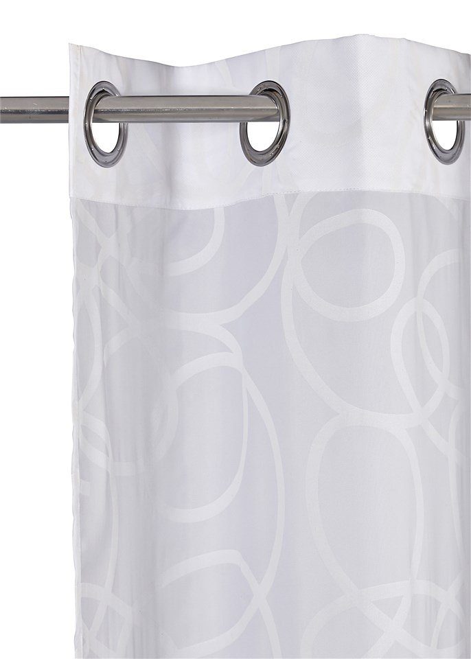 my home Gordijn Tanaro 2-delige set, bedrukt met lusmotief, polyester (2 stuks)