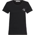 calvin klein t-shirt 2 pack slim t-shirt met calvin klein jeans logoprint op borsthoogte (set, set van 2) zwart