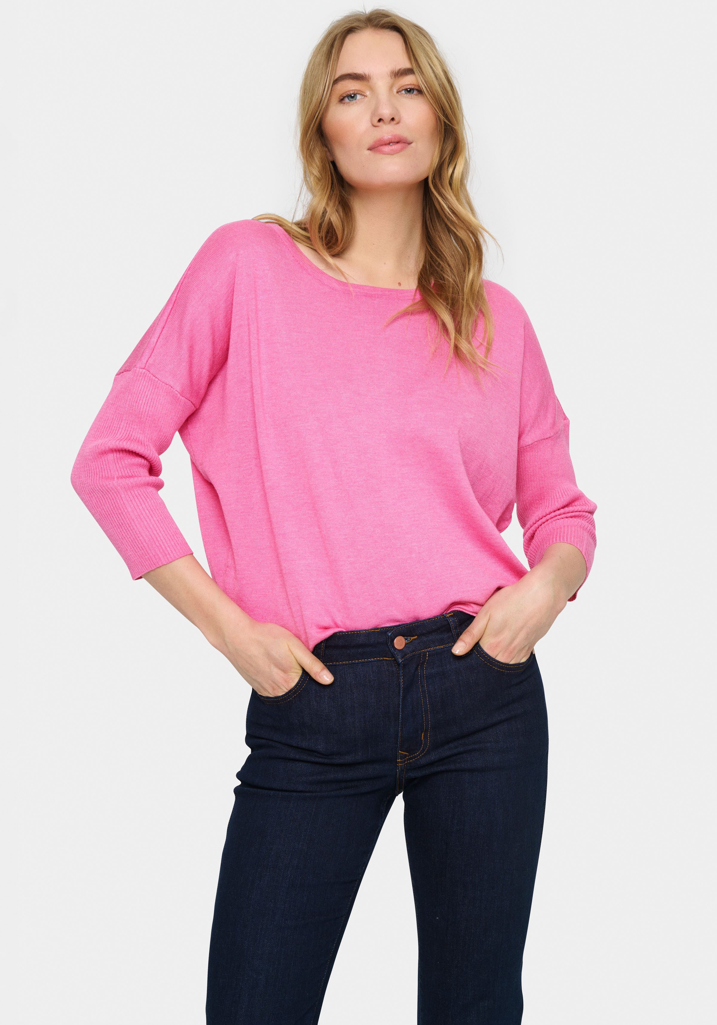 Saint Tropez Trui met ronde hals A2561, MilaSZ R-Neck Pullover