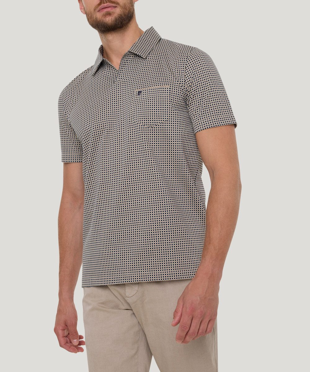 Pierre Cardin Poloshirt zonder KN met geometrisch motief