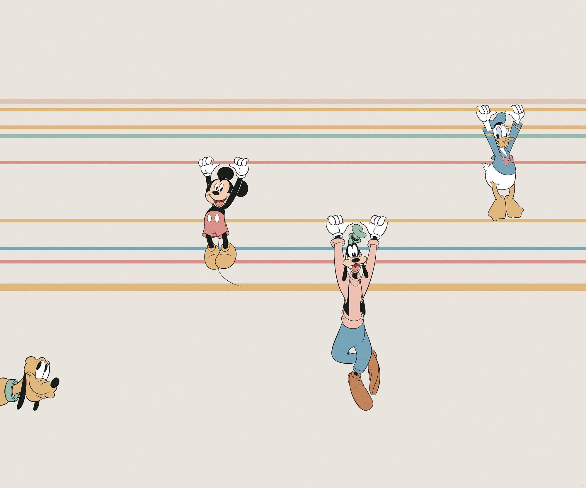 Komar Fotobehang Digitale print vlies - Mickey Hanging with Friends - Afmeting 300 x 250 cm (1 stuk)