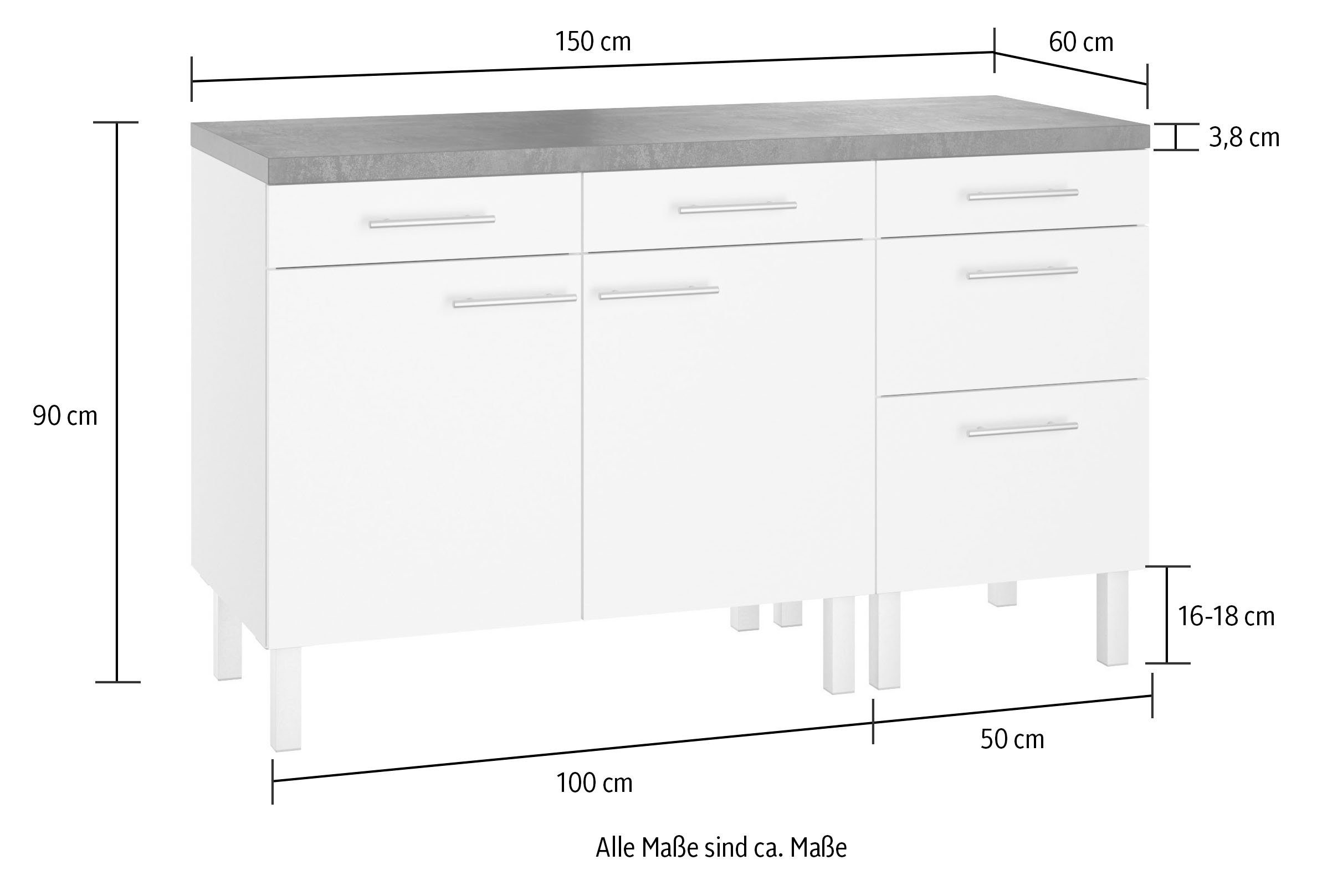 OPTIFIT Pantry keuken Lilly Breedte 150 cm
