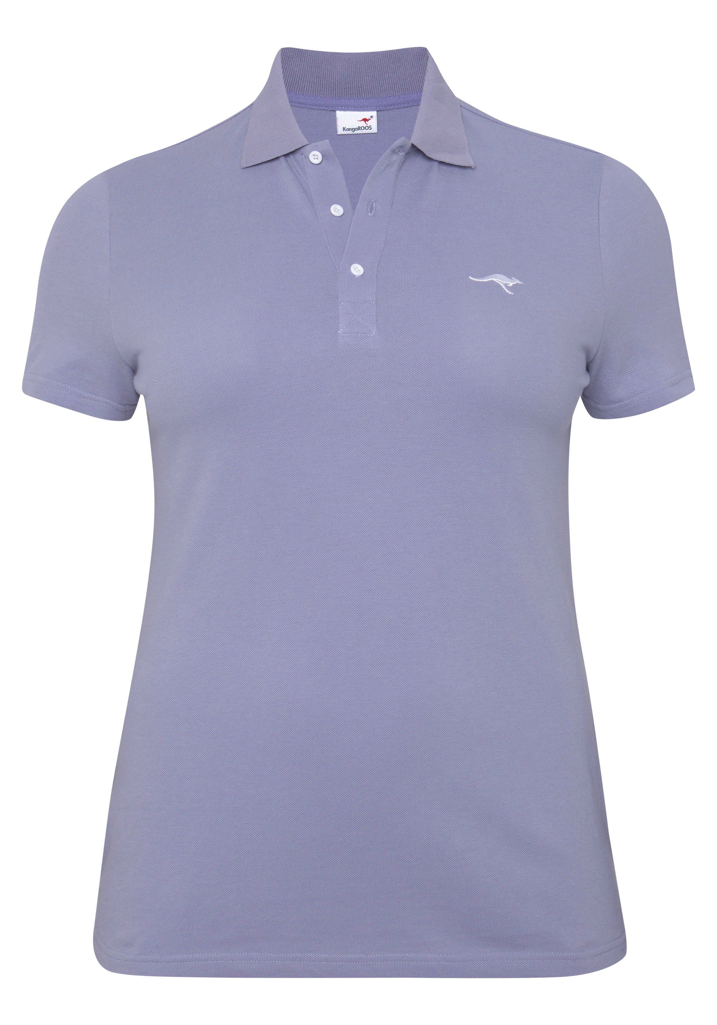 KangaROOS Poloshirt Korte mouwen, effen, polokraag, van katoen