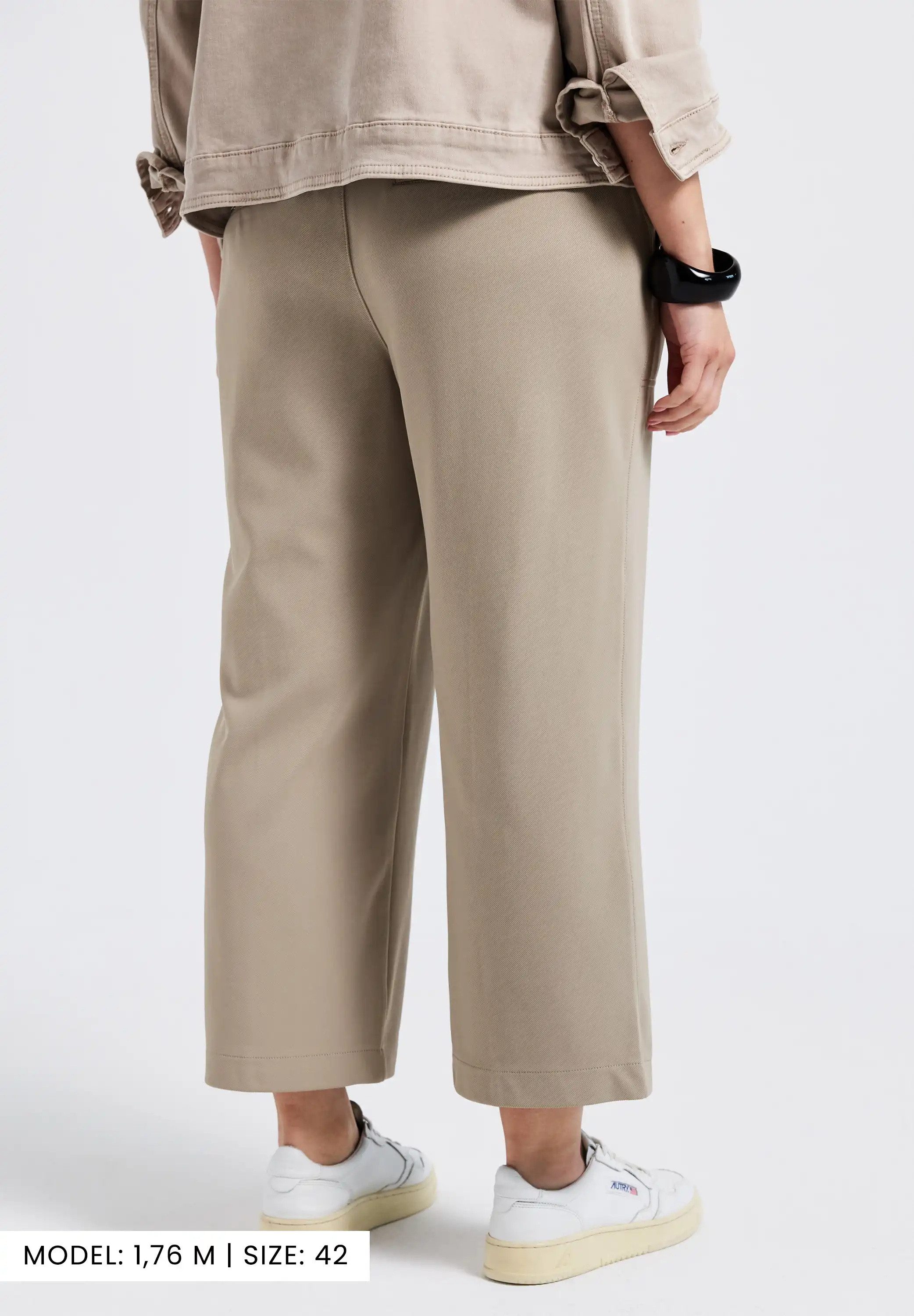 STREET ONE 7/8 broek met zakken en elastiek