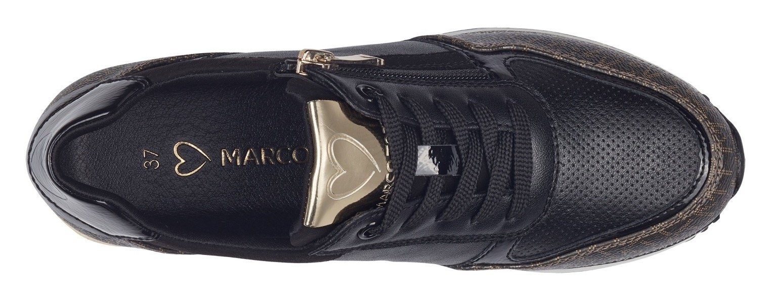 Marco Tozzi Sneakers met zijrits, vrijetijdsschoen, lage schoen, veterschoen