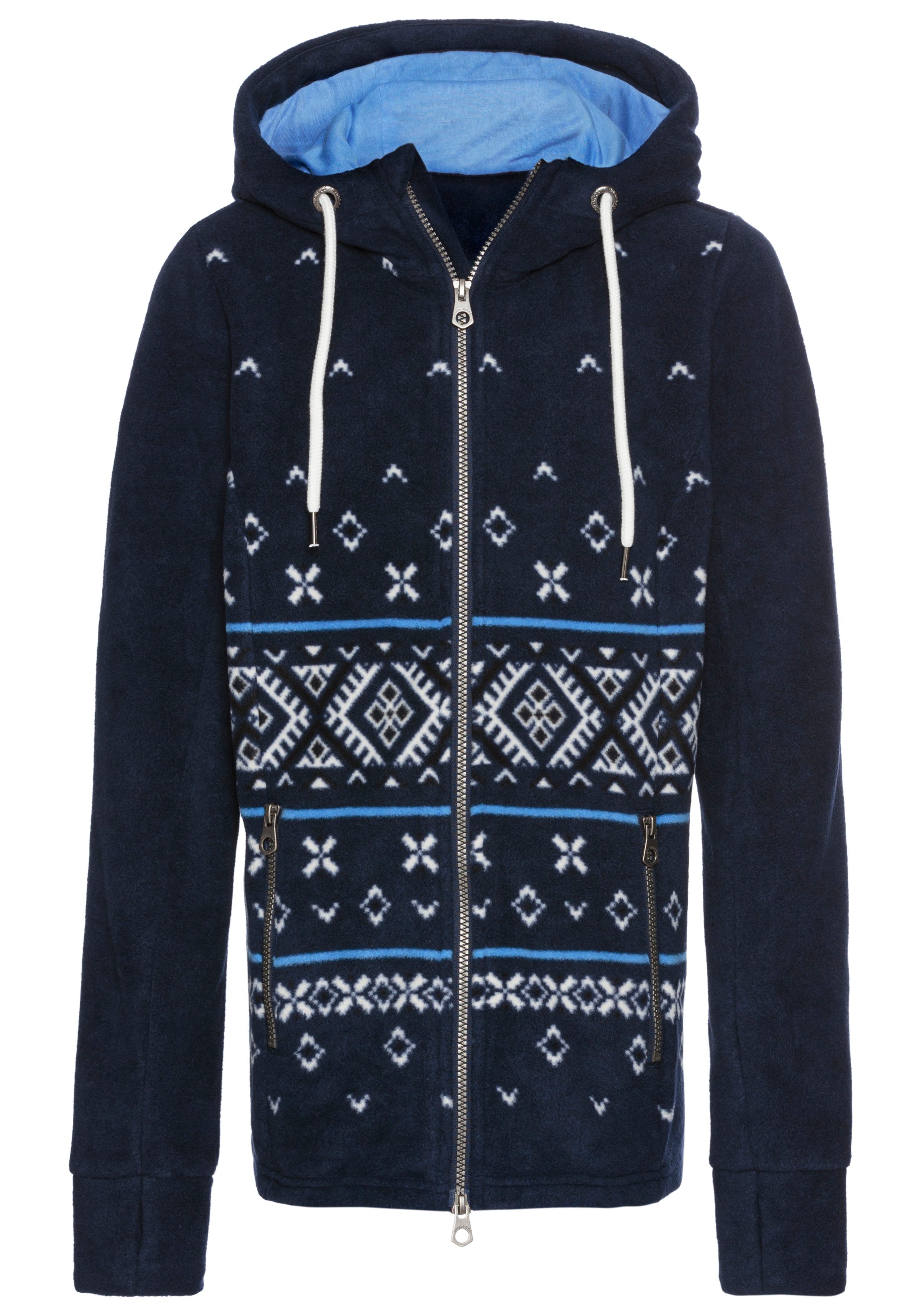 KangaROOS Fleecejack met noors motief