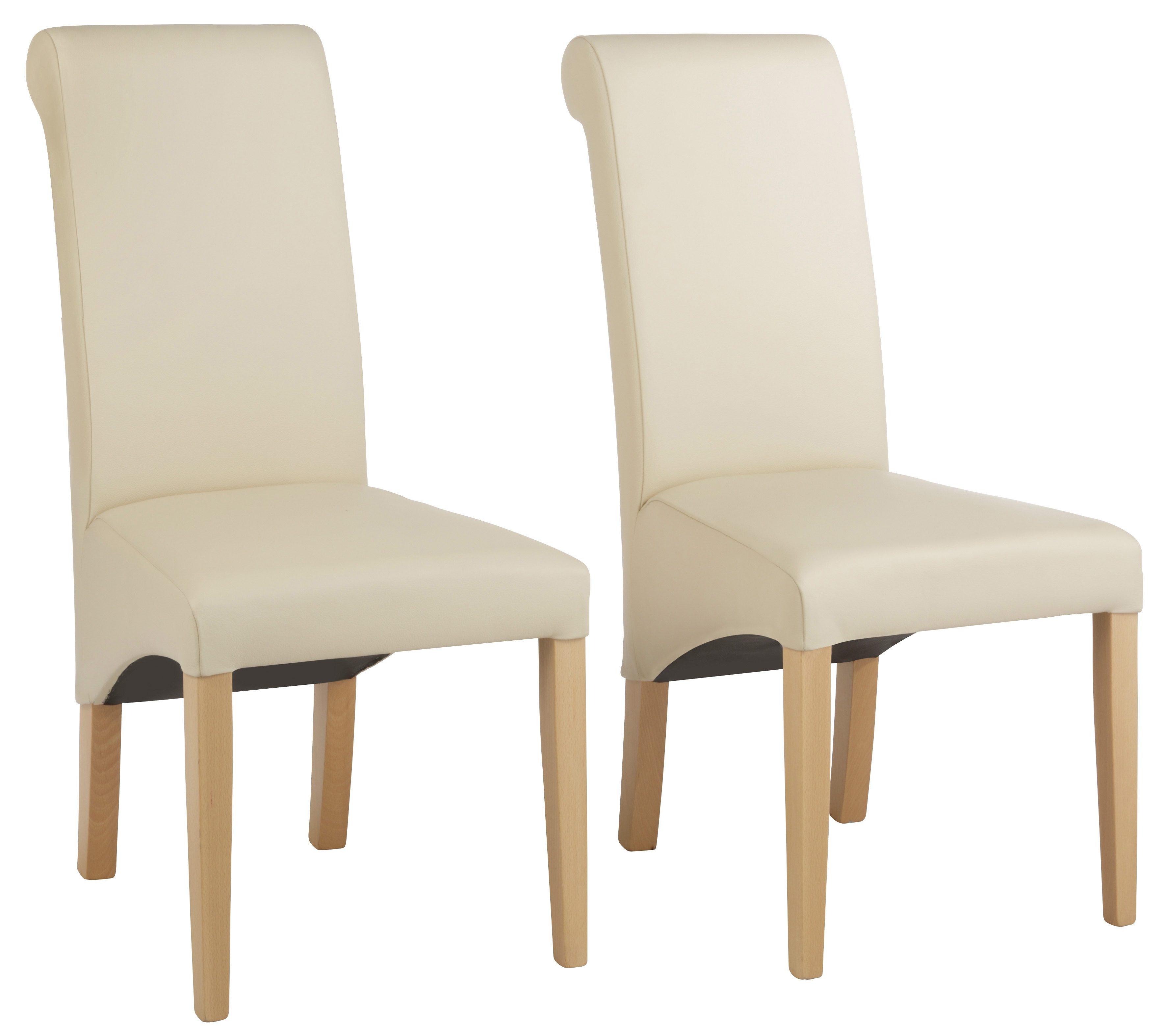 home affaire eetkamerstoel rito in een set van 2, 4 of 6 beige