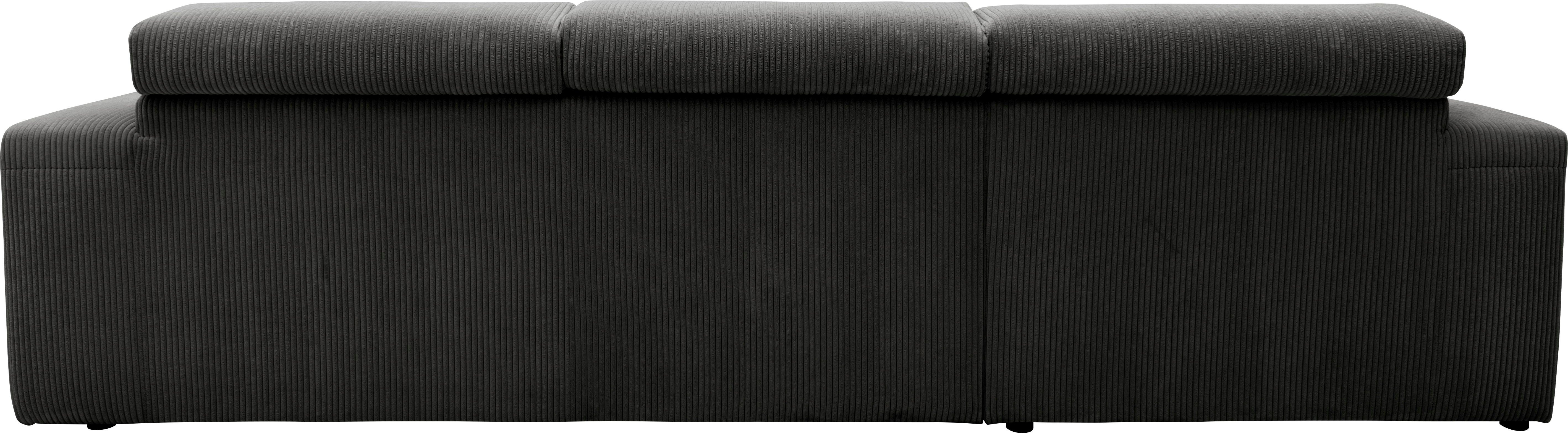 DOMO collection Hoekbank Brandon B/D/H: 289/177/80 cm, keuze met zitdiepteverstelling, L-vorm