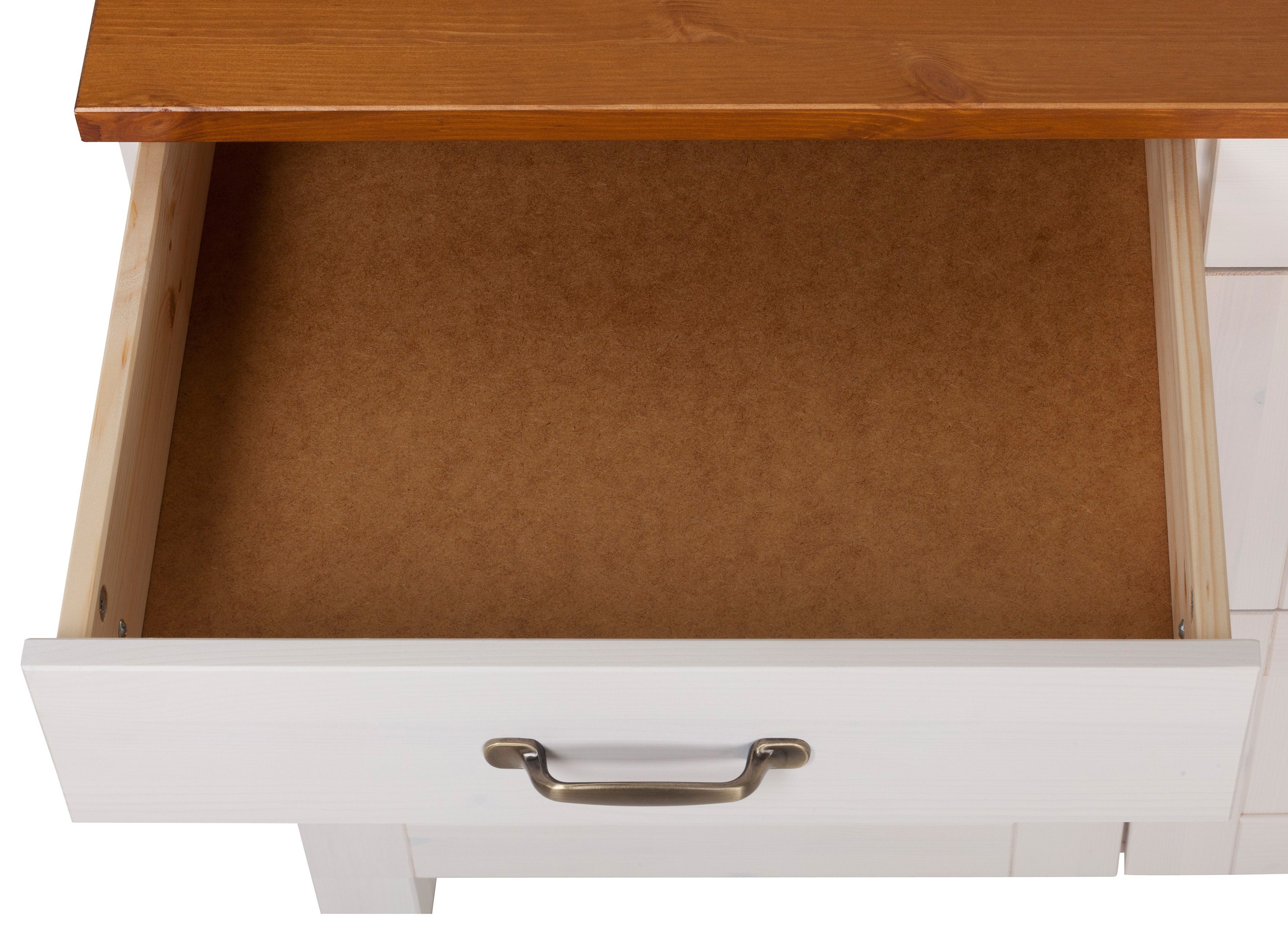 Home affaire Onderkast Alby Breedte 100 cm, 1 deur, 4 laden