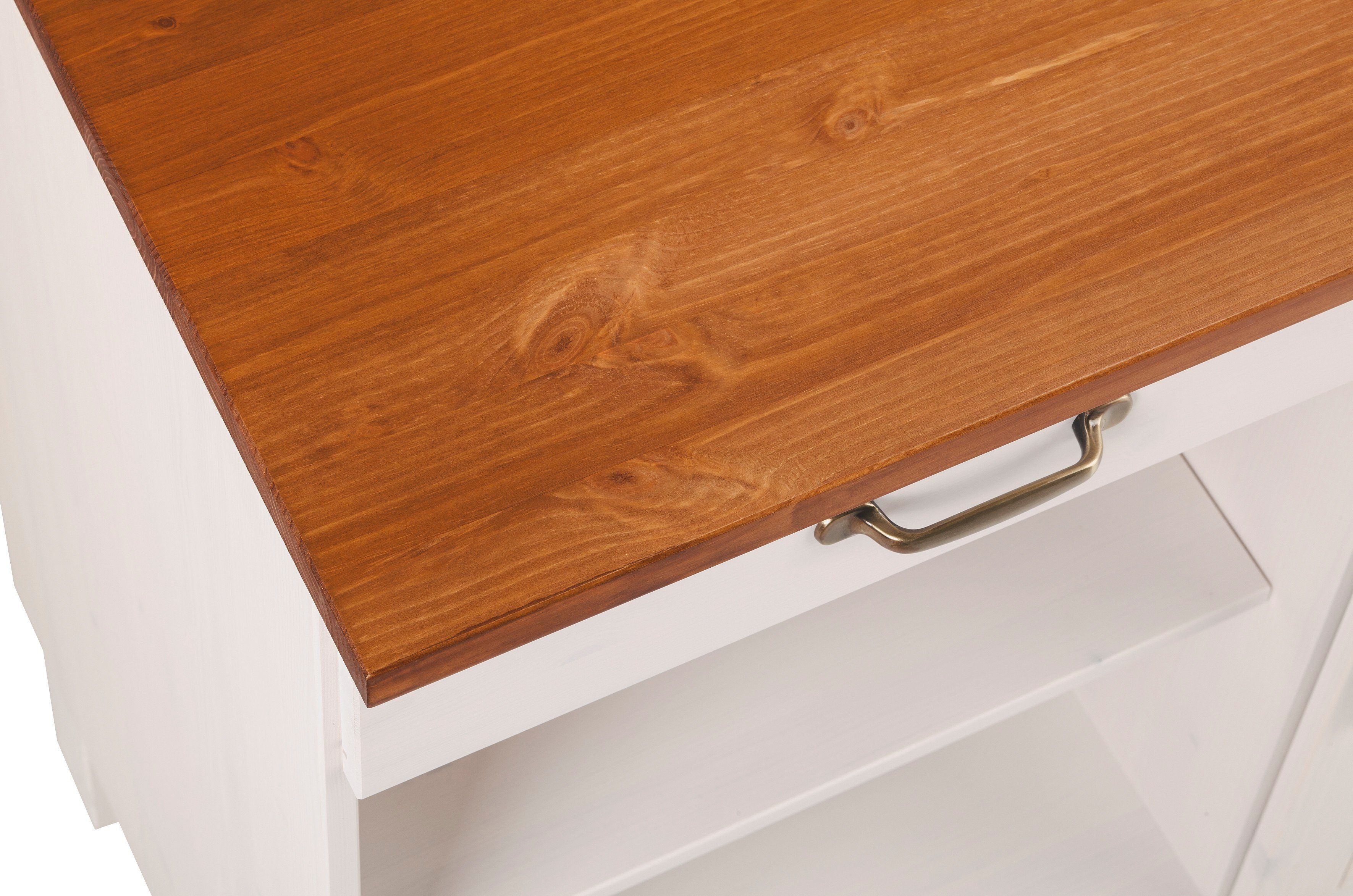 Home affaire Keukenblok Alby Breedte 325 cm, van massief grenenhout, zonder E-apparaten