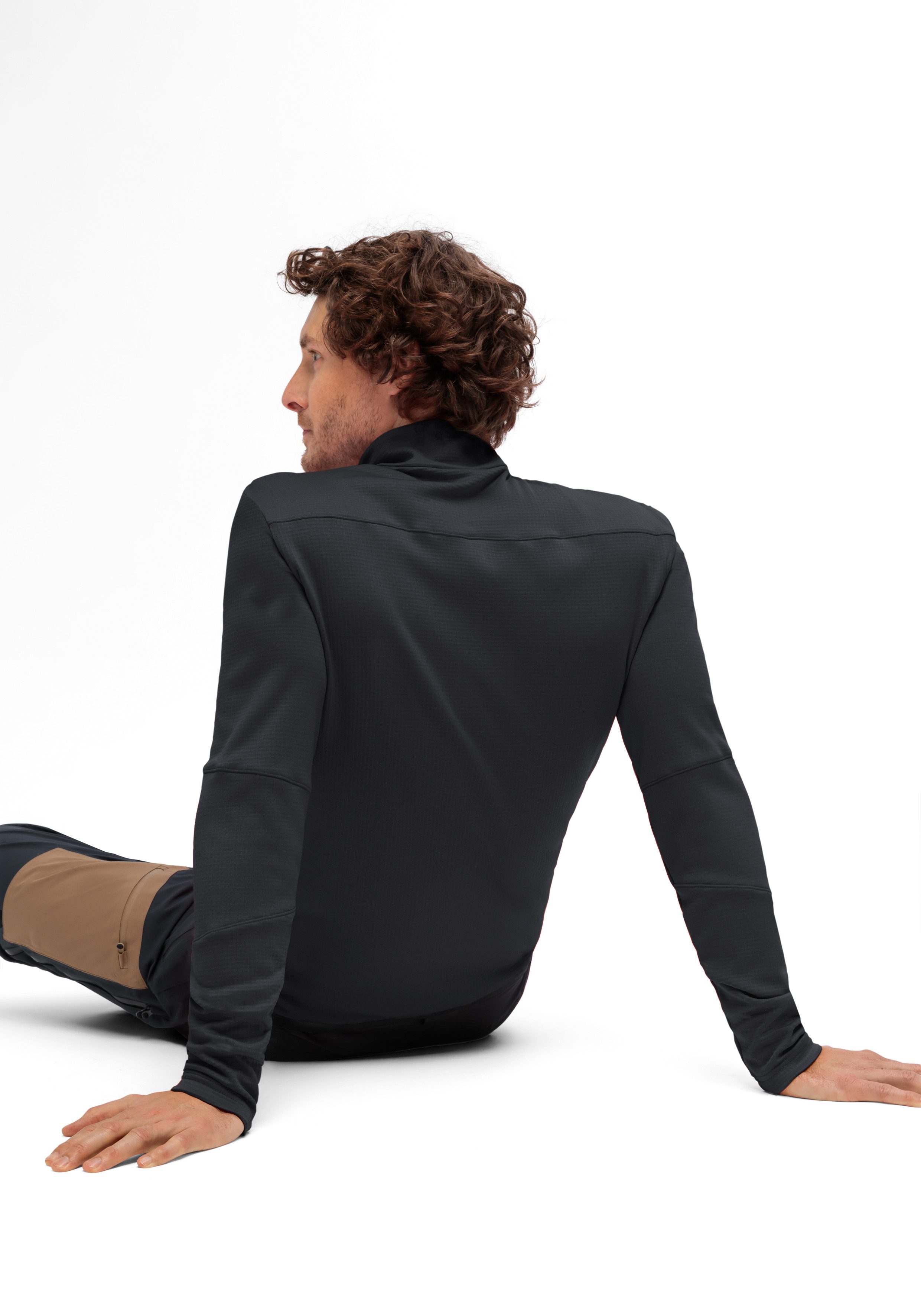 Maier Sports Fleecejack Sinaia M Heren midlayer, ademend en sneldrogend, slim fit