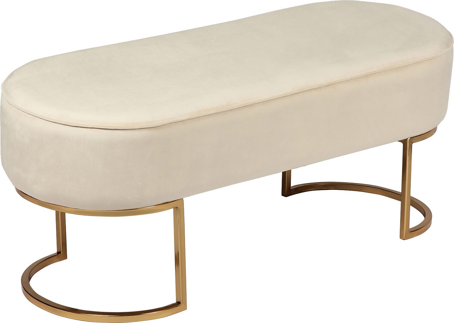 Kayoom Zitbank Pera 225, elegante uitstraling door goudkleurige frame, comfortabele bekleding (1 stuk)