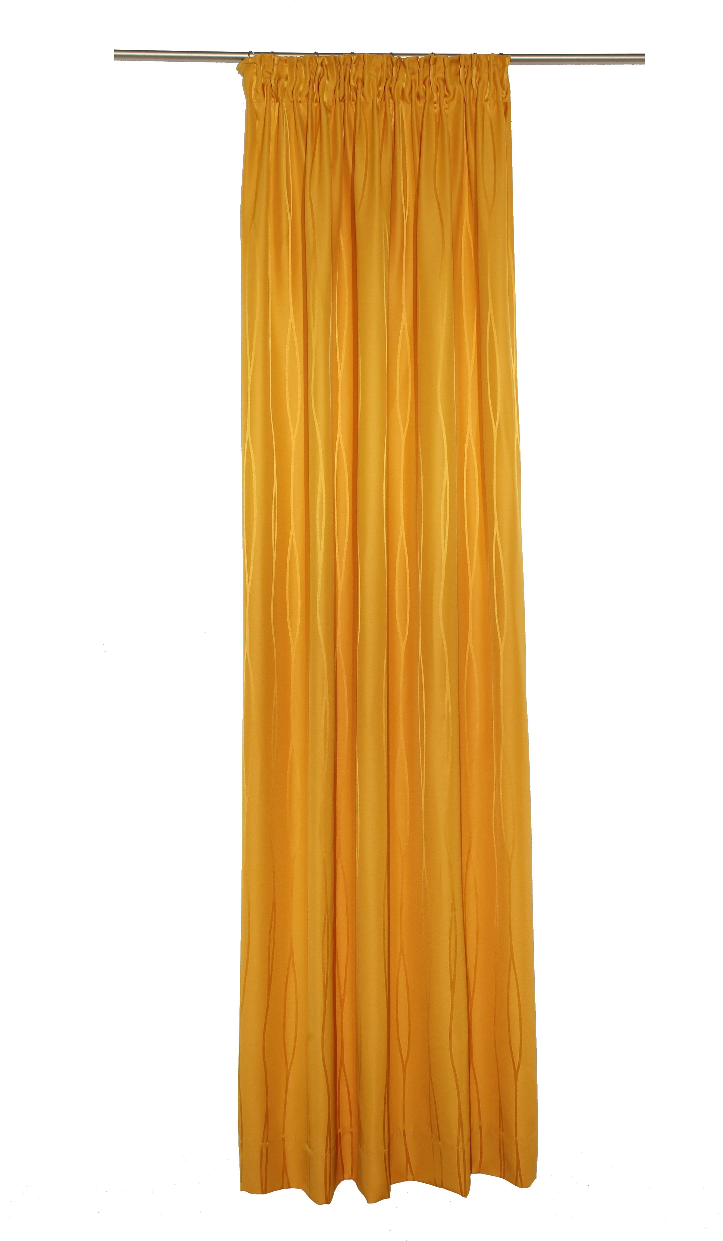 Wirth Gordijn LANGWASSER (1 stuk) kant & klaar gordijnen maat hxb: 145x135 cm geel