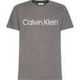calvin klein t-shirt cotton front logo t-shirt grijs