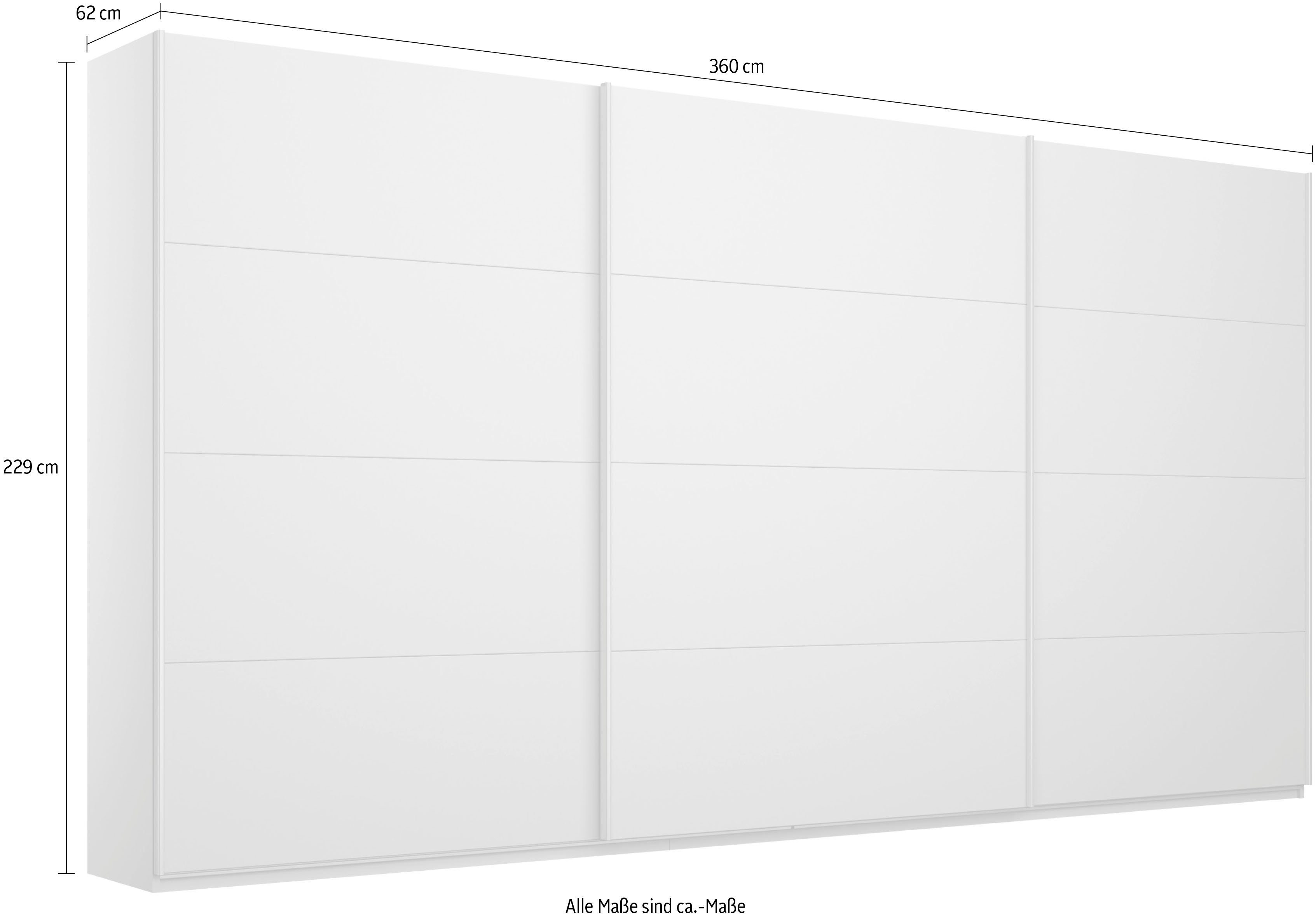 rauch Zweefdeurkast Kledingkast kast garderobe KOLUNA met decor-front inclusief 2 binnenladen en extra legplanken made in germany