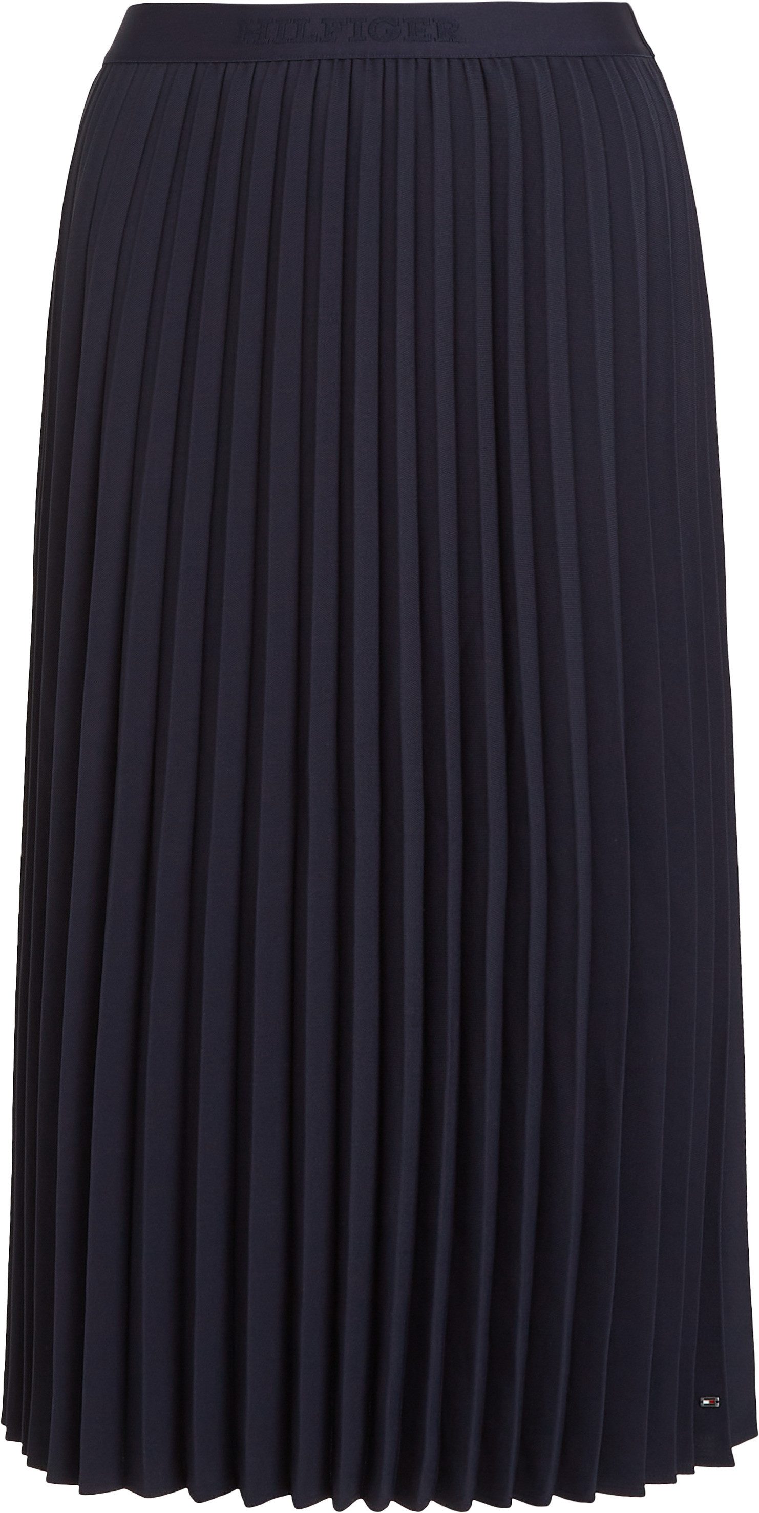 Tommy Hilfiger Plissérok FLUID TWILL PLEATED MIDI SKIRT