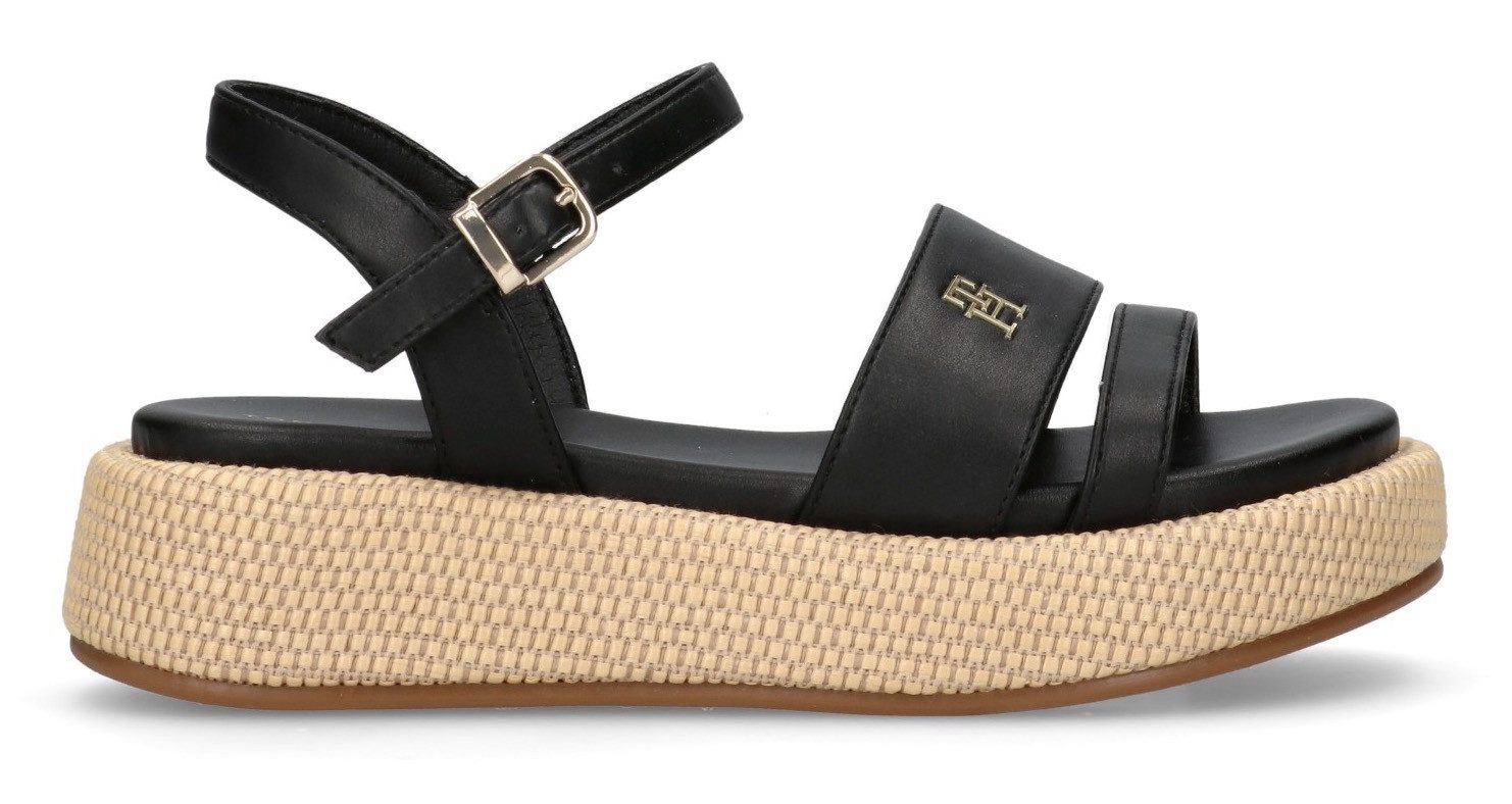 Tommy Hilfiger Sleehaksandaaltjes , sandaal, plateausandaal met modieuze hak