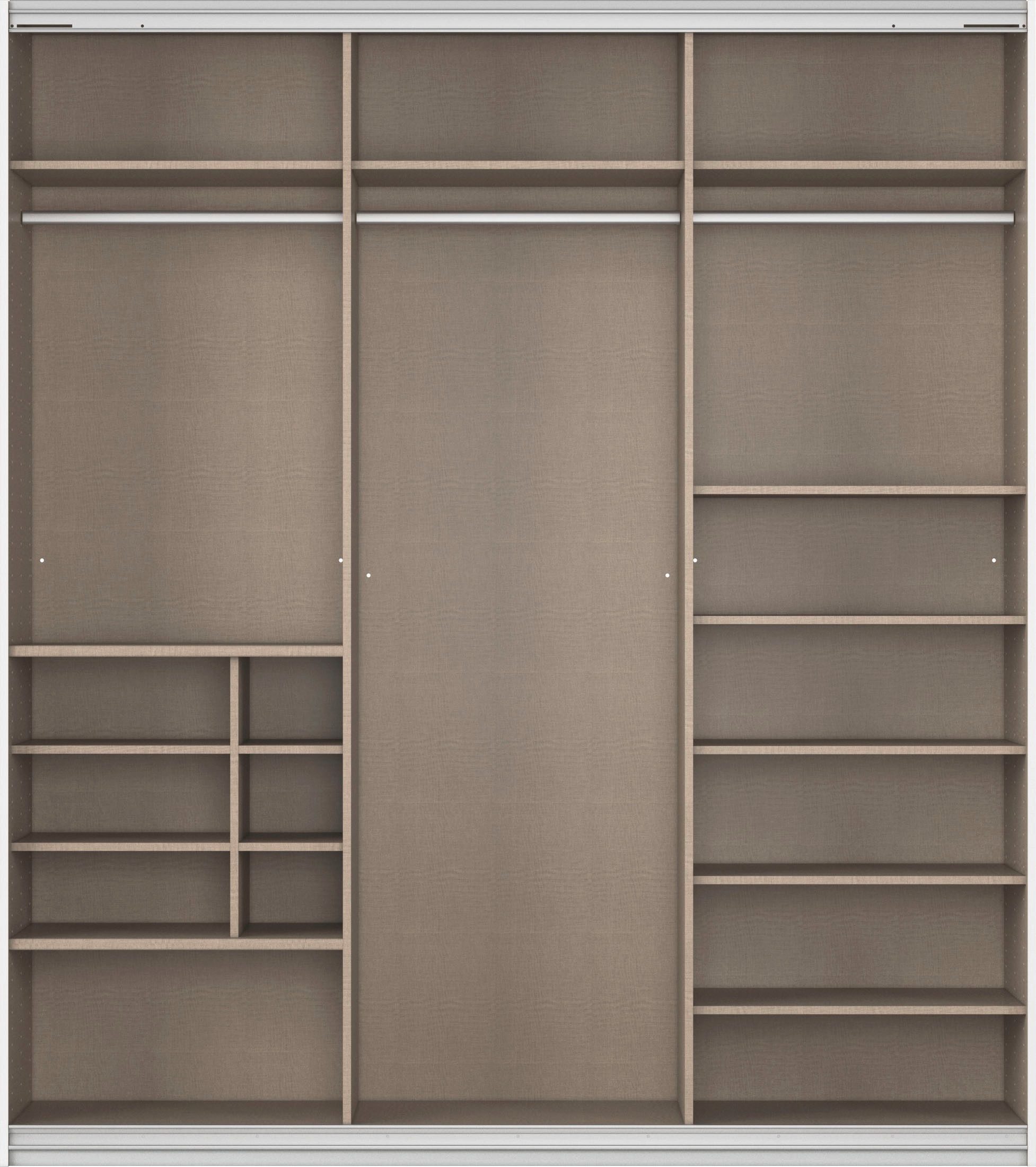 rauch Zweefdeurkast Kledingkast TOMA incl. rek inzet en extra legplanken made in germany
