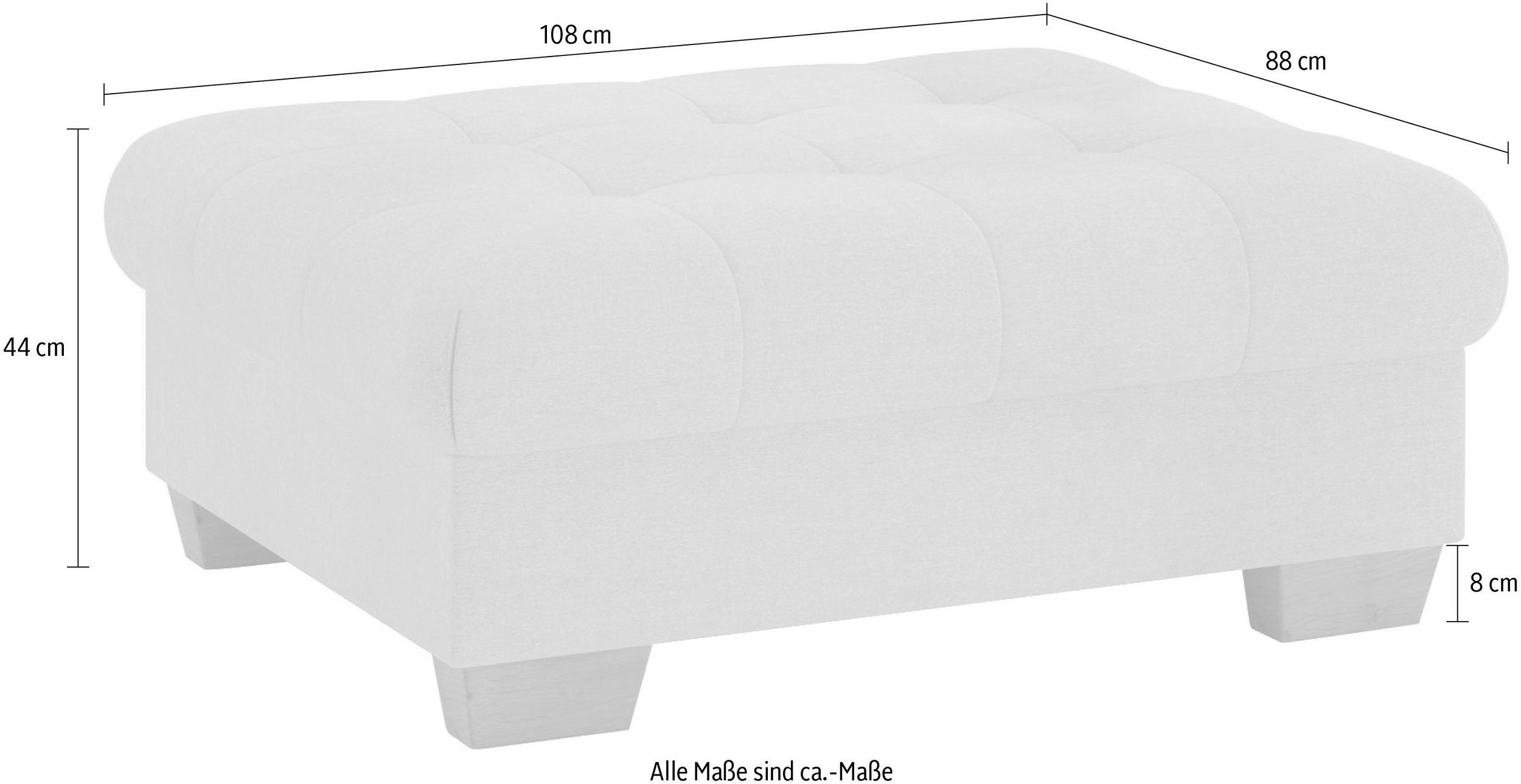 Mr. Couch Hocker Nikita II Koudschuim bekleding, tot 140 kg belastbaar, passend bij de set