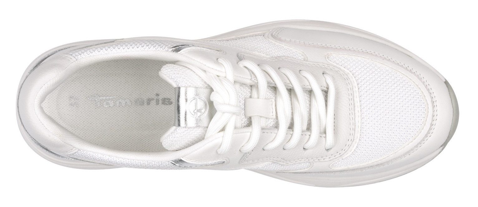 Tamaris Plateausneakers , vrijetijdsschoen, halfschoen, veterschoen met gepolsterde schacht