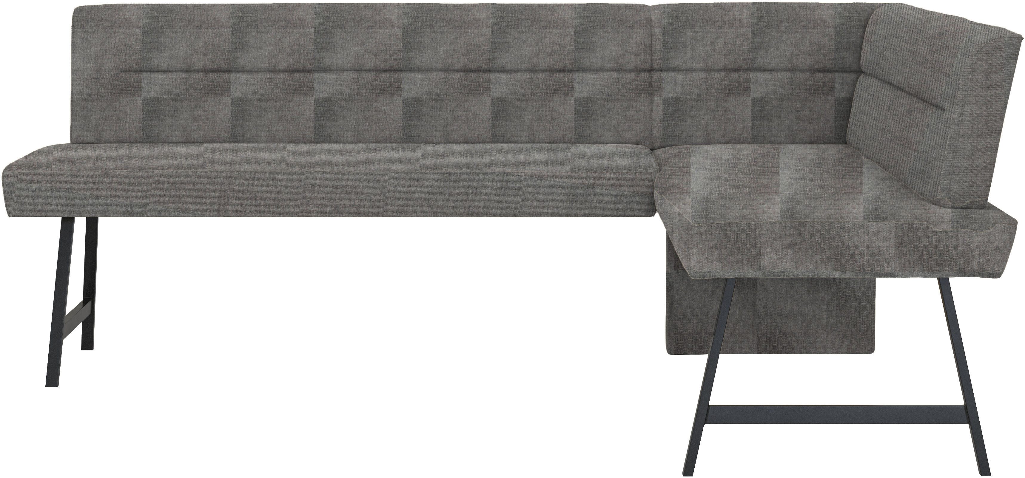 Home affaire Eethoek Sava Hoekbank met nosagvering in de zitting, massief eiken tafel (set, 4-delig)