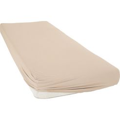 bellana hoeslaken premium-stretch van mako-jersey met elastan voor dikke matrassen (1 stuk) beige