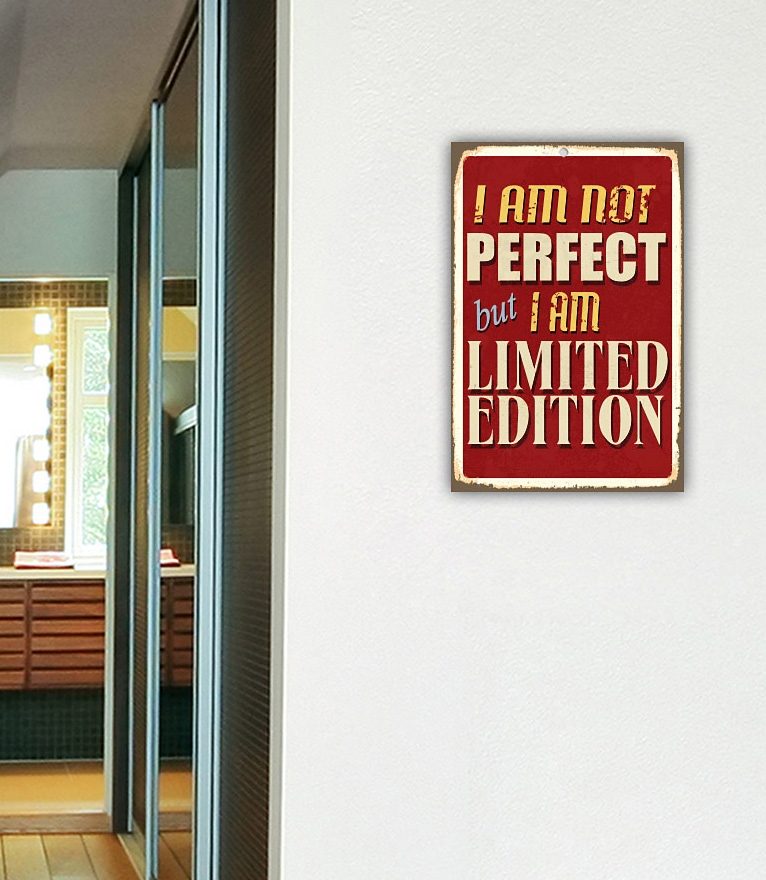 Home affaire Metalen artprint I am not perfect … Uitspraken, staalplaat, blikplaat, Niet perfect