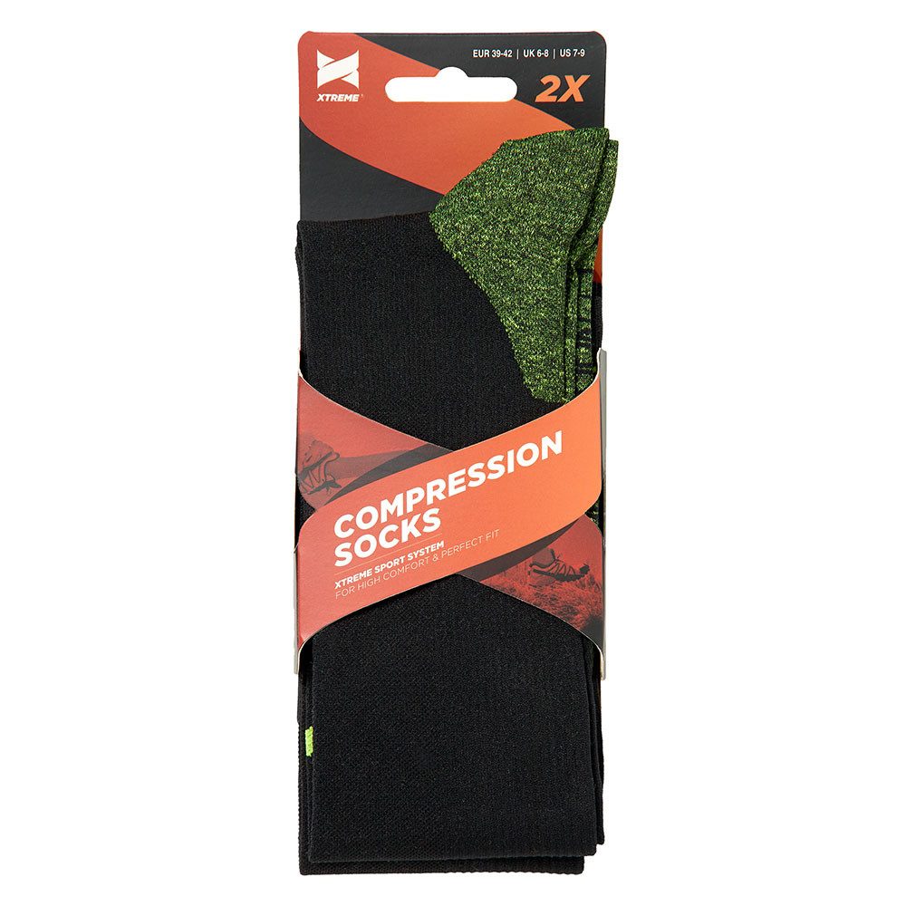 XTREME sockswear Compressiekousen Set van 2 met elastische ribstructuur (2 paar, 2)