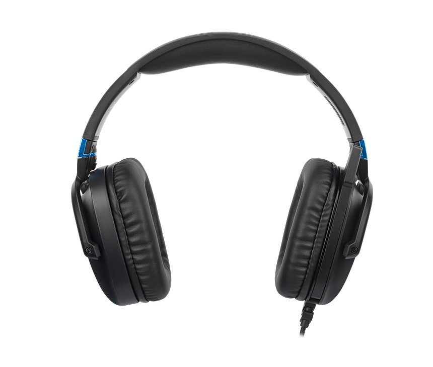 Sades Gaming-headset Zpower SA-732 gaming headset, zwart/blauw, USB, bedraad Stereo, over-ear, PC, PST, Xbox, Nintendo Switch, VR, Telefoon