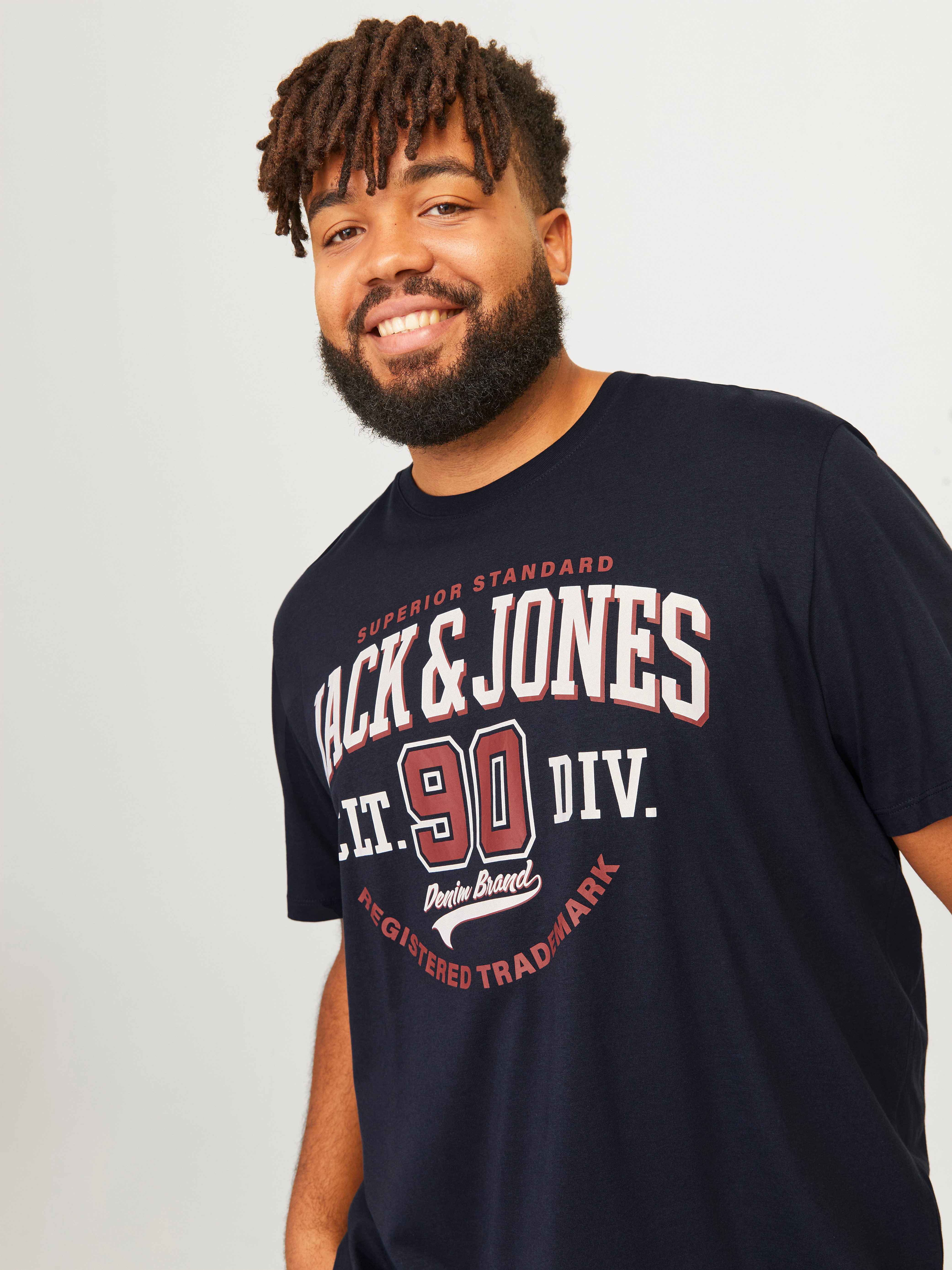 Jack & Jones PlusSize T-shirt JJELOGO TEE SS O-NECK 2 COL AW24 S PLS