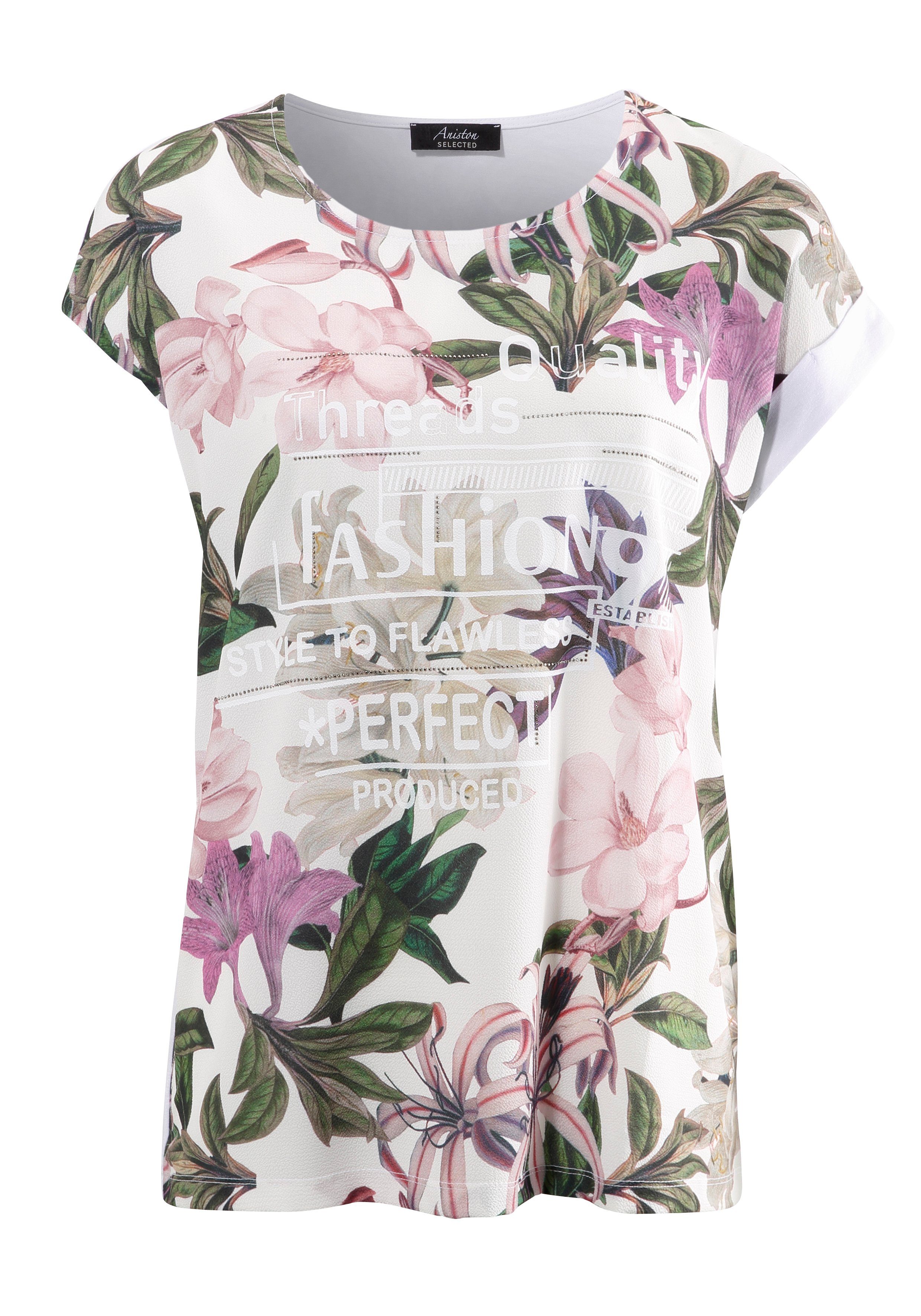 Aniston SELECTED Shirt met glinstersteentjes