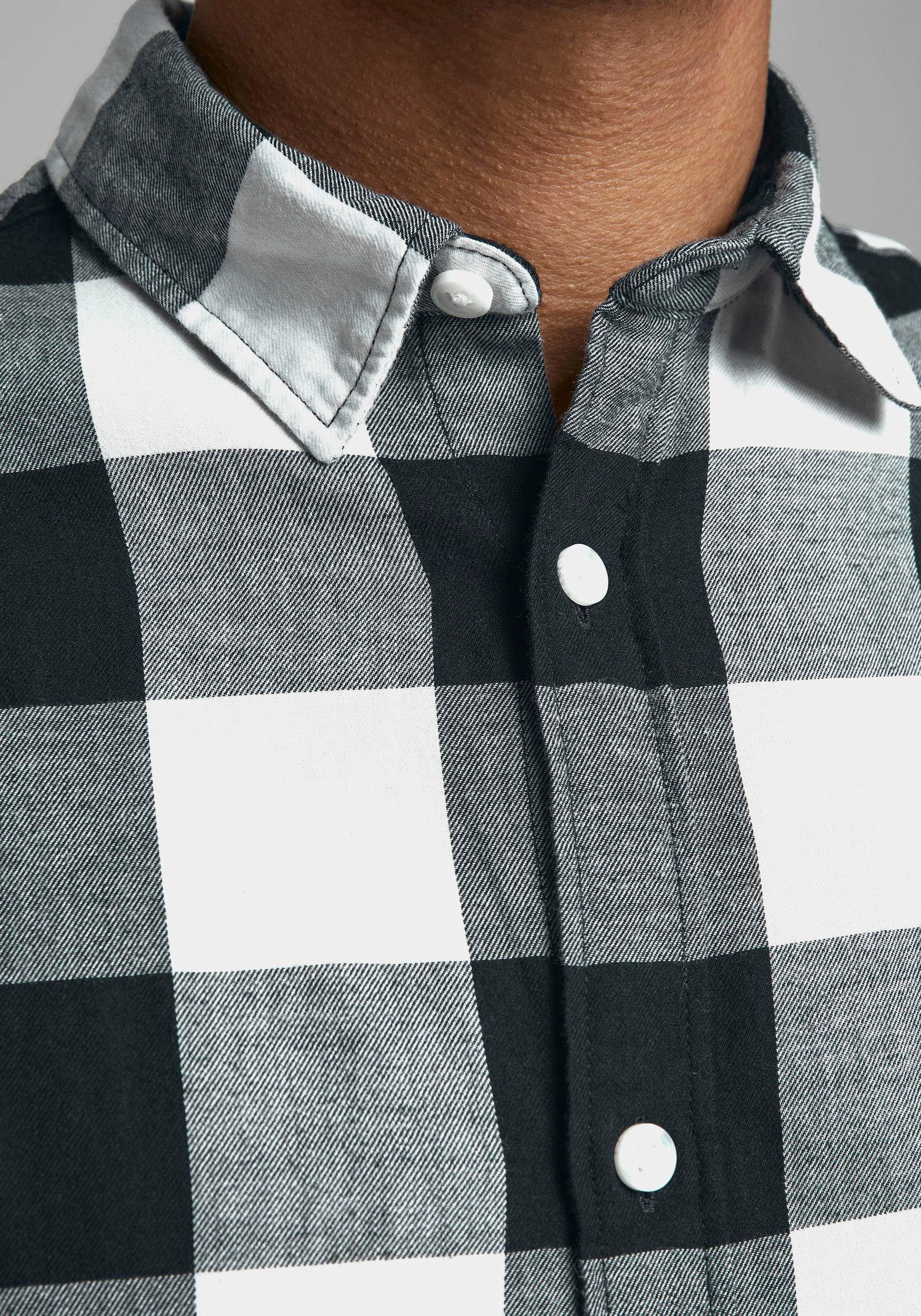 Jack & Jones Geruit overhemd JJ JJEGINGHAM TWILL SHIRT L/