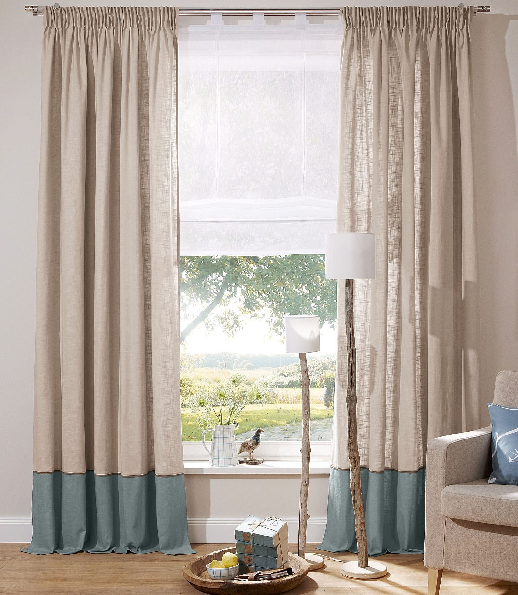 my home Romeins rolgordijn Regina Transparant, voile, polyester (1 stuk)