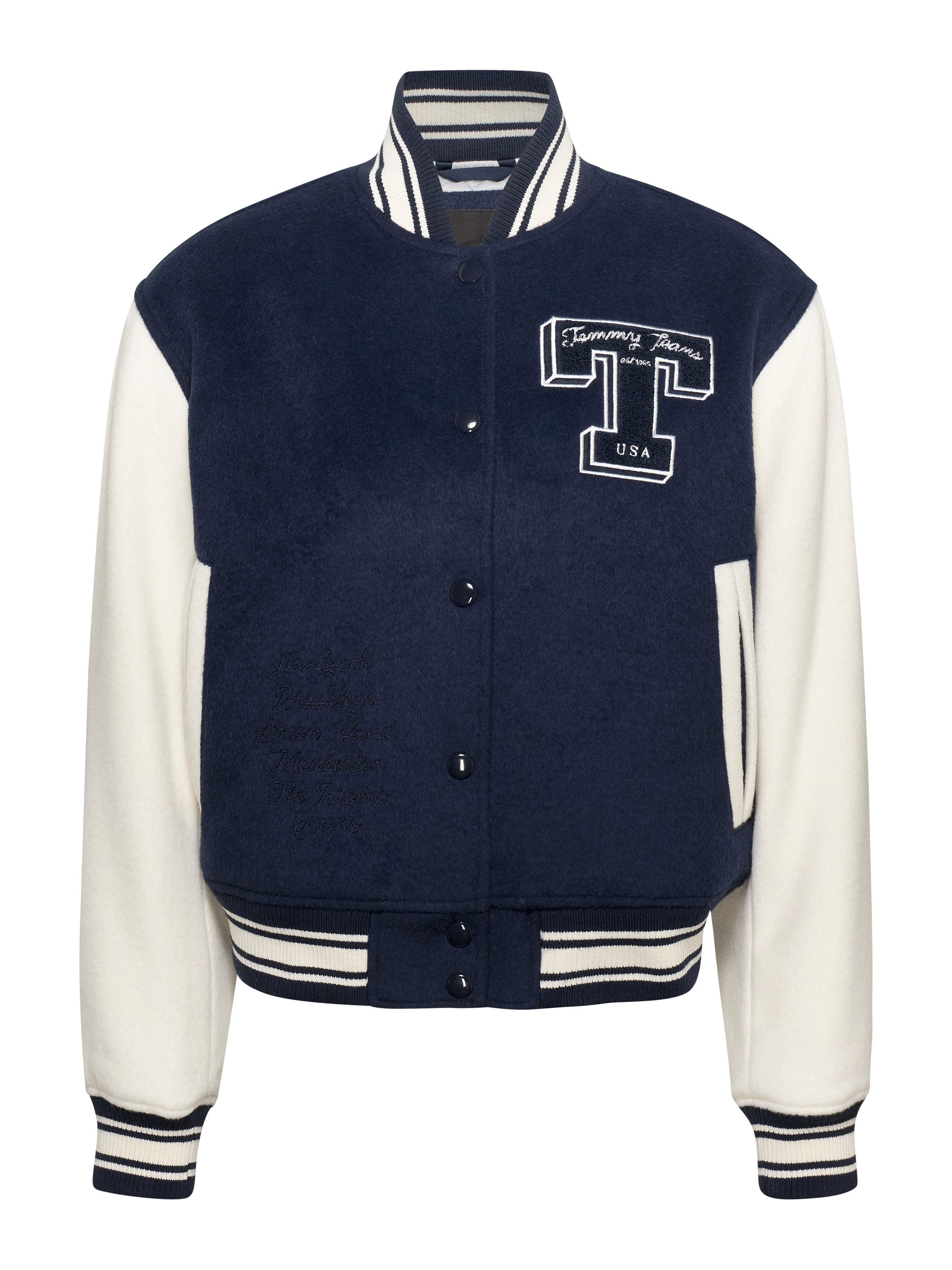 TOMMY JEANS Bomberjack met streep detail geborduurd logo