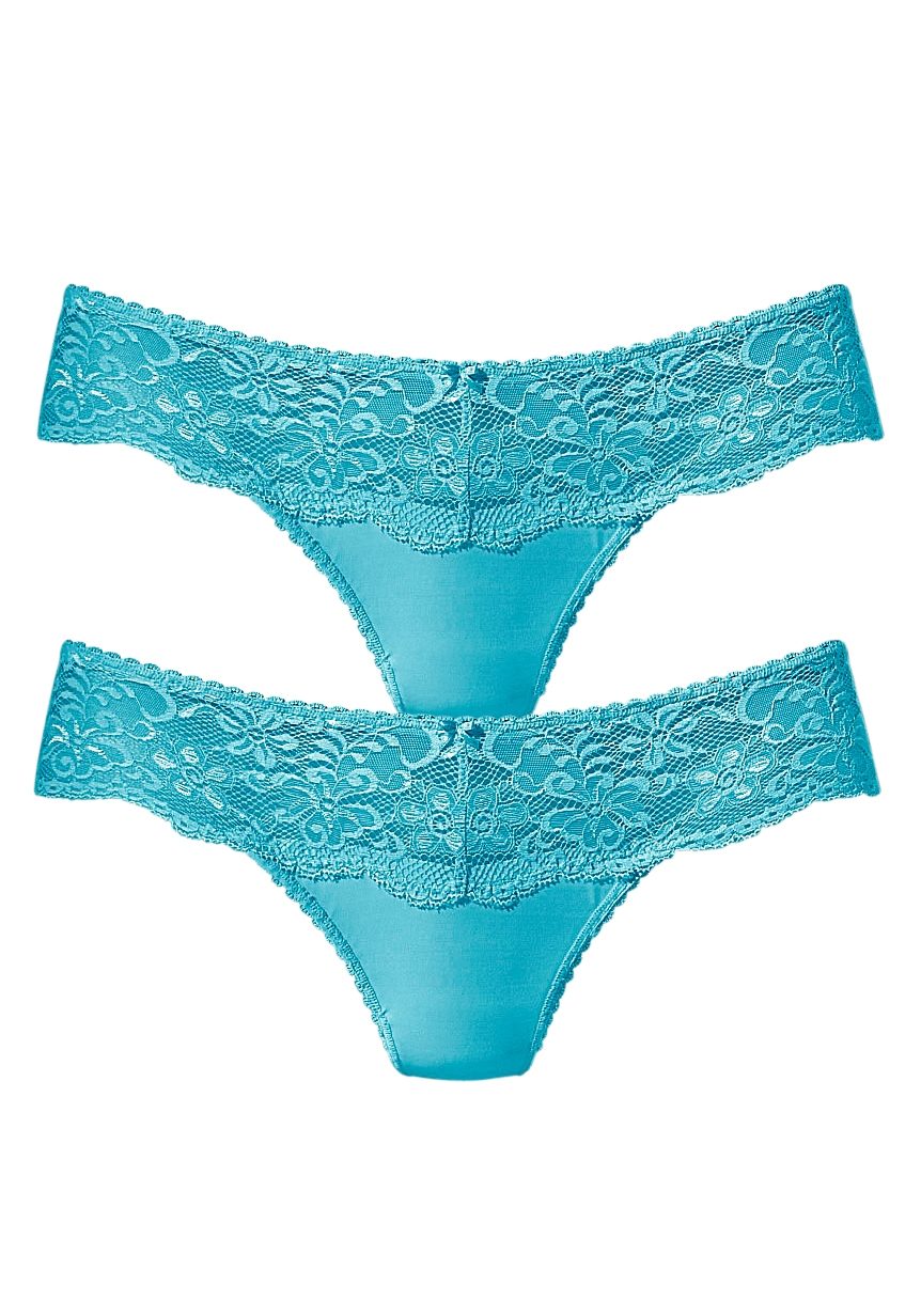 Nuance String Dessous met brede kantband (2 stuks)