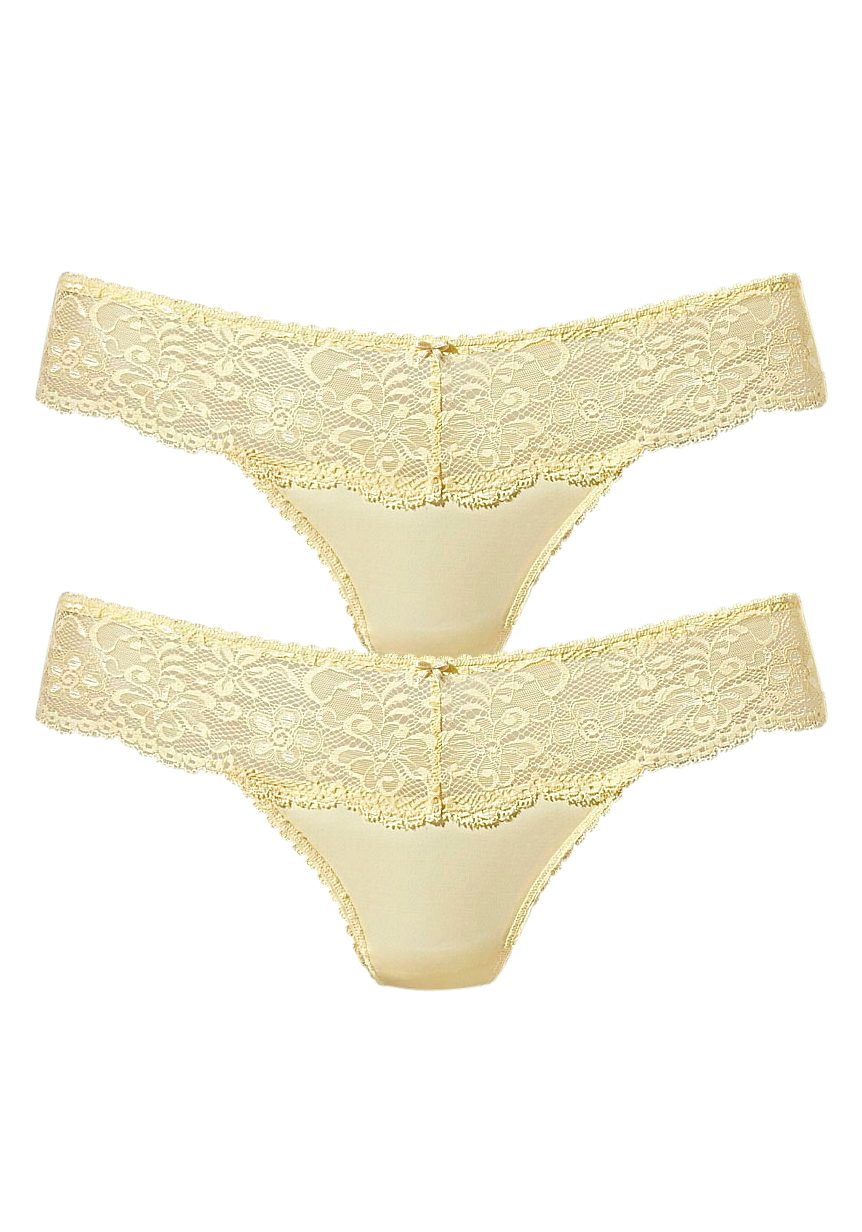 Nuance String Dessous met brede kantband (2 stuks)