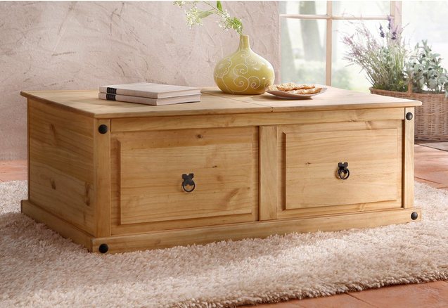 HOME AFFAIRE Salontafel van massief grenenhout HOME AFFAIRE Salontafel van massief grenenhout
