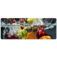 wall-art print op glas verfrissend fruit in 2 maten multicolor