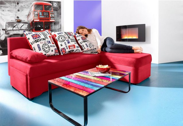INOSIGN Salontafel met blad in regenboogdesign INOSIGN Salontafel met blad in regenboogdesign