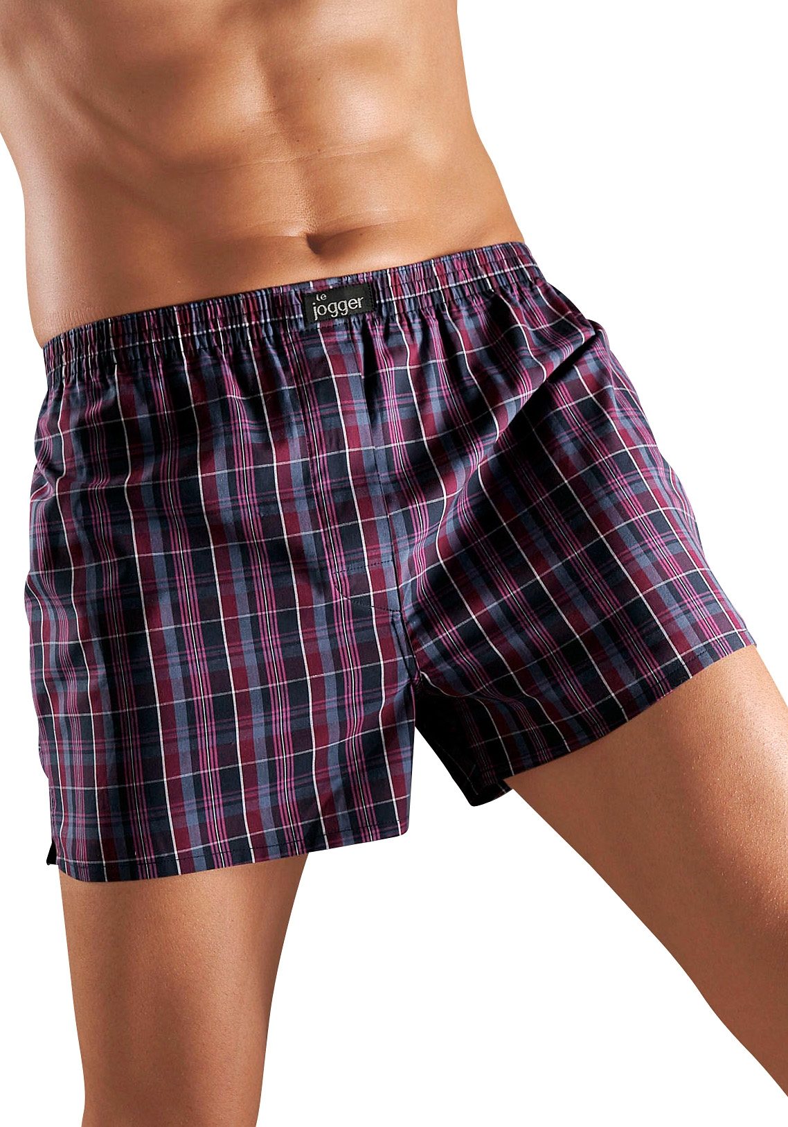 le jogger® Geweven boxershort van puur katoen (set, 3 stuks)