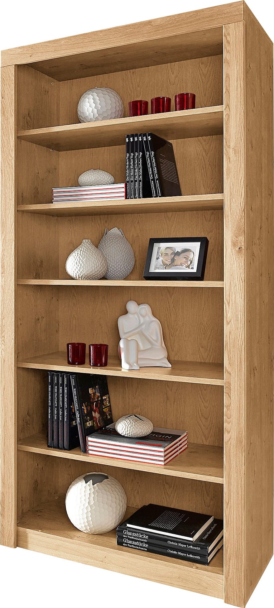 VOGL Möbelfabrik Boekenkast Toronto in 2 hoogtes, breedte 90 cm, gedeeltelijk massief, made in germany boekenkasten bruin