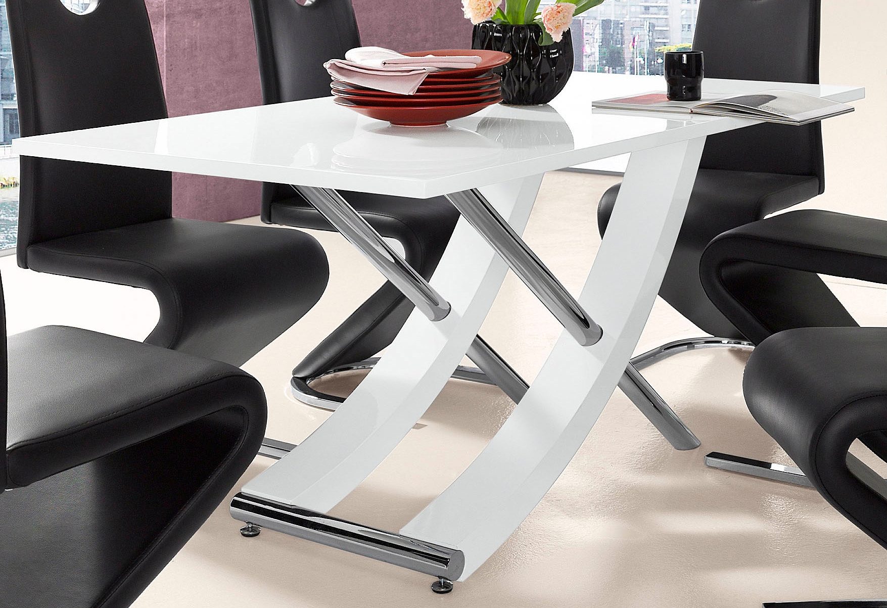 INOSIGN Eettafel Kaleo, TOPSELLER! Breedte 160 cm, modern ontwerp, stabiel, hoogglans