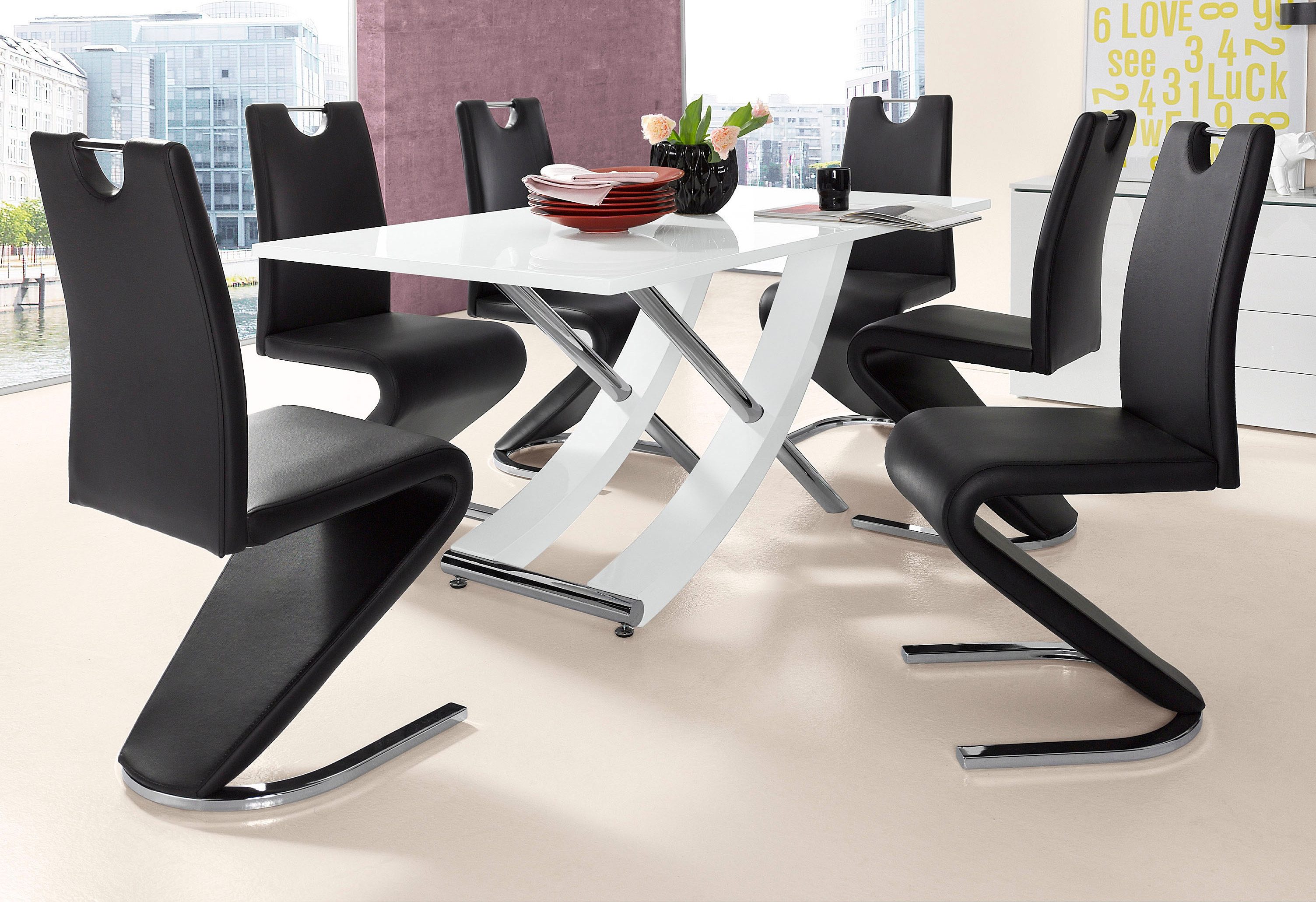 INOSIGN Eettafel Kaleo, TOPSELLER! Breedte 160 cm, modern ontwerp, stabiel, hoogglans