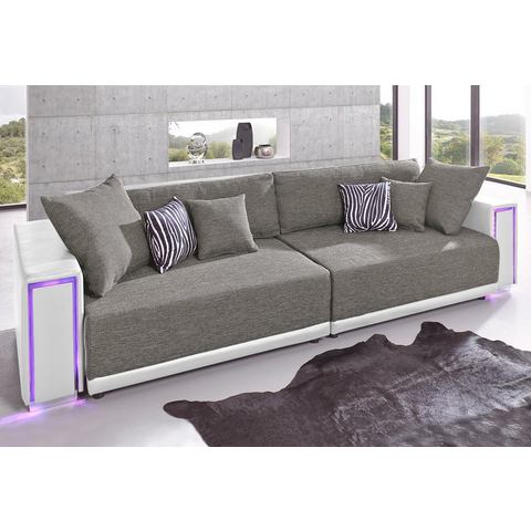 woonkamer extra groot bankstel wit Megabank inclusief RGB LED verlichting 57