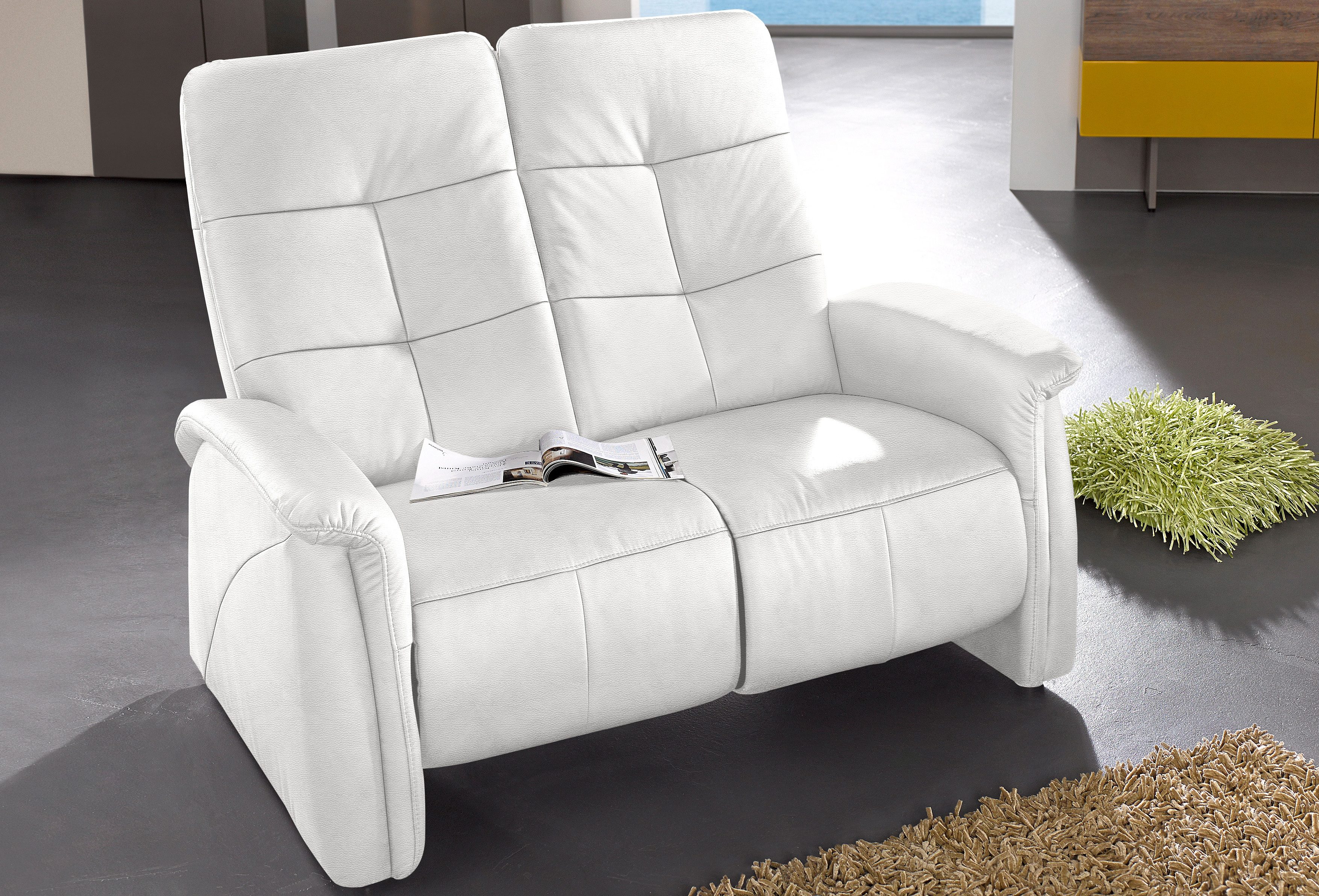 exxpo - sofa fashion 2-zitsbank Tivoli, bioscoopbank, comfortabel en handig door de relaxfunctie wit, 2-zitsbanken