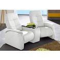 exxpo - sofa fashion 2-zitsbank met relaxfunctie, geïntegreerd tafelplateau en bergruimte wit