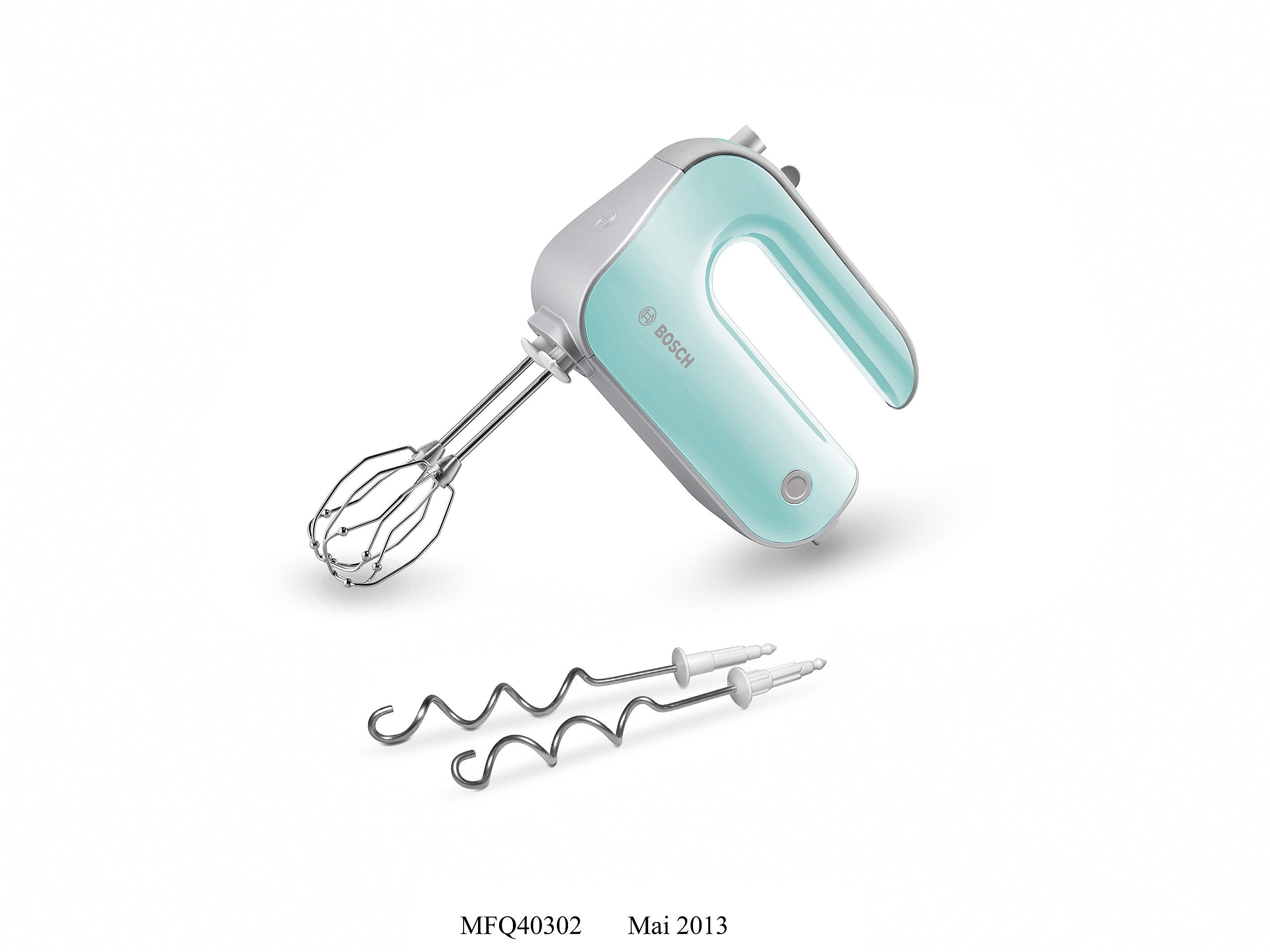 BOSCH Handmixer Styline MFQ40302, Edelst. Mixstaaf/knethaken, 5 standen, turquoise