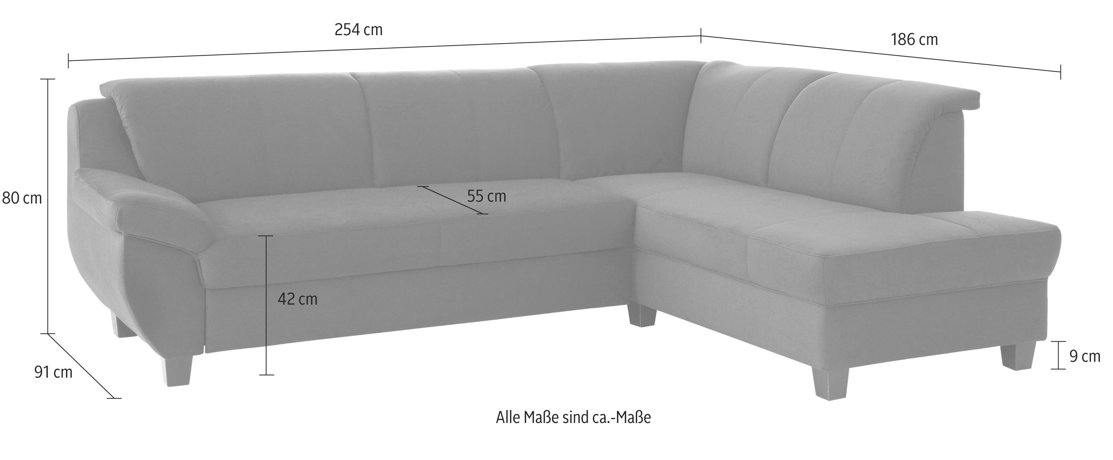 Home affaire Hoekbank Yesterday tijdloos en elegant, comfortabele armleuningen, L-vorm